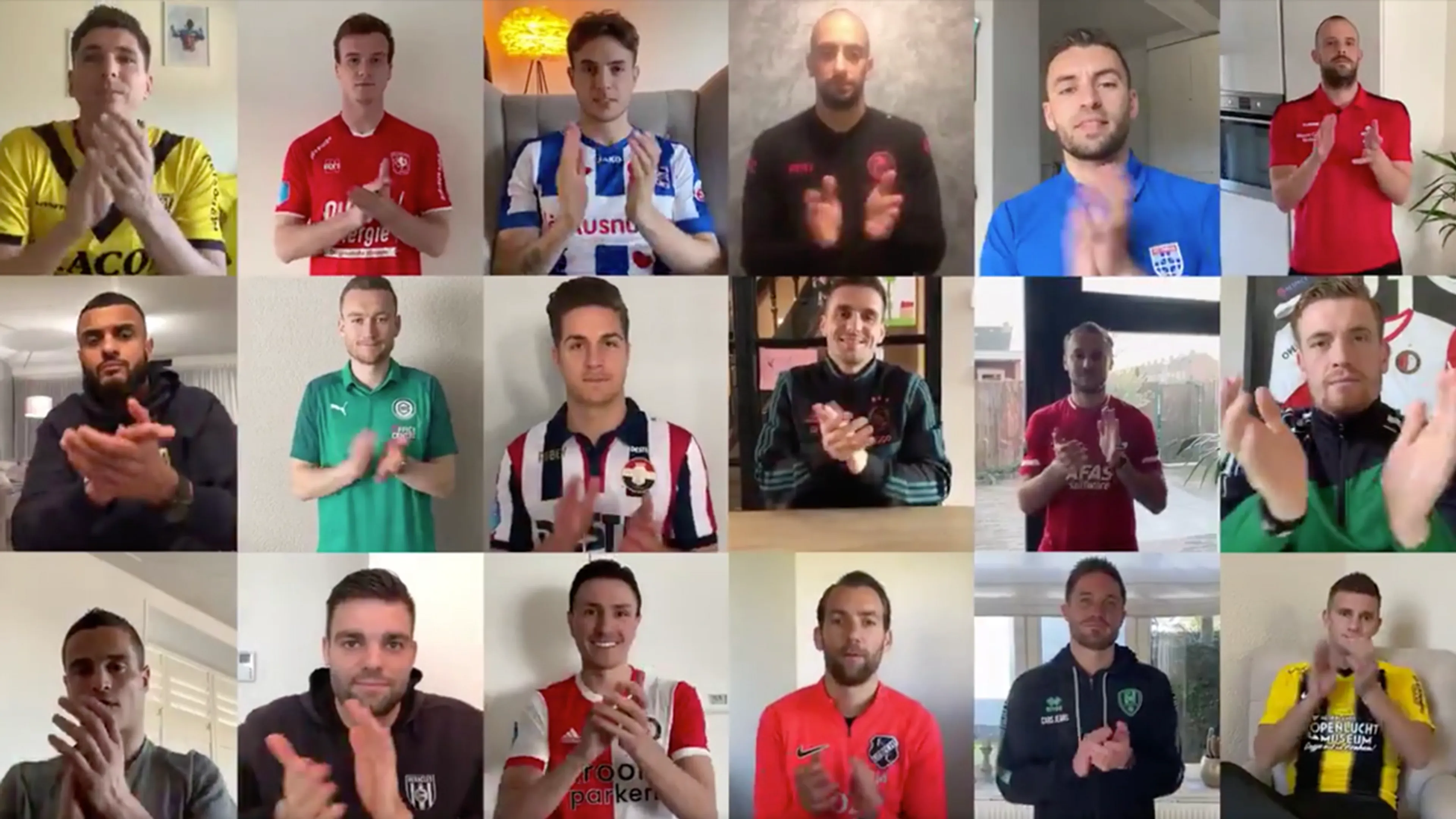 Aanvoerders Eredivisie applaudisseren voor fans
