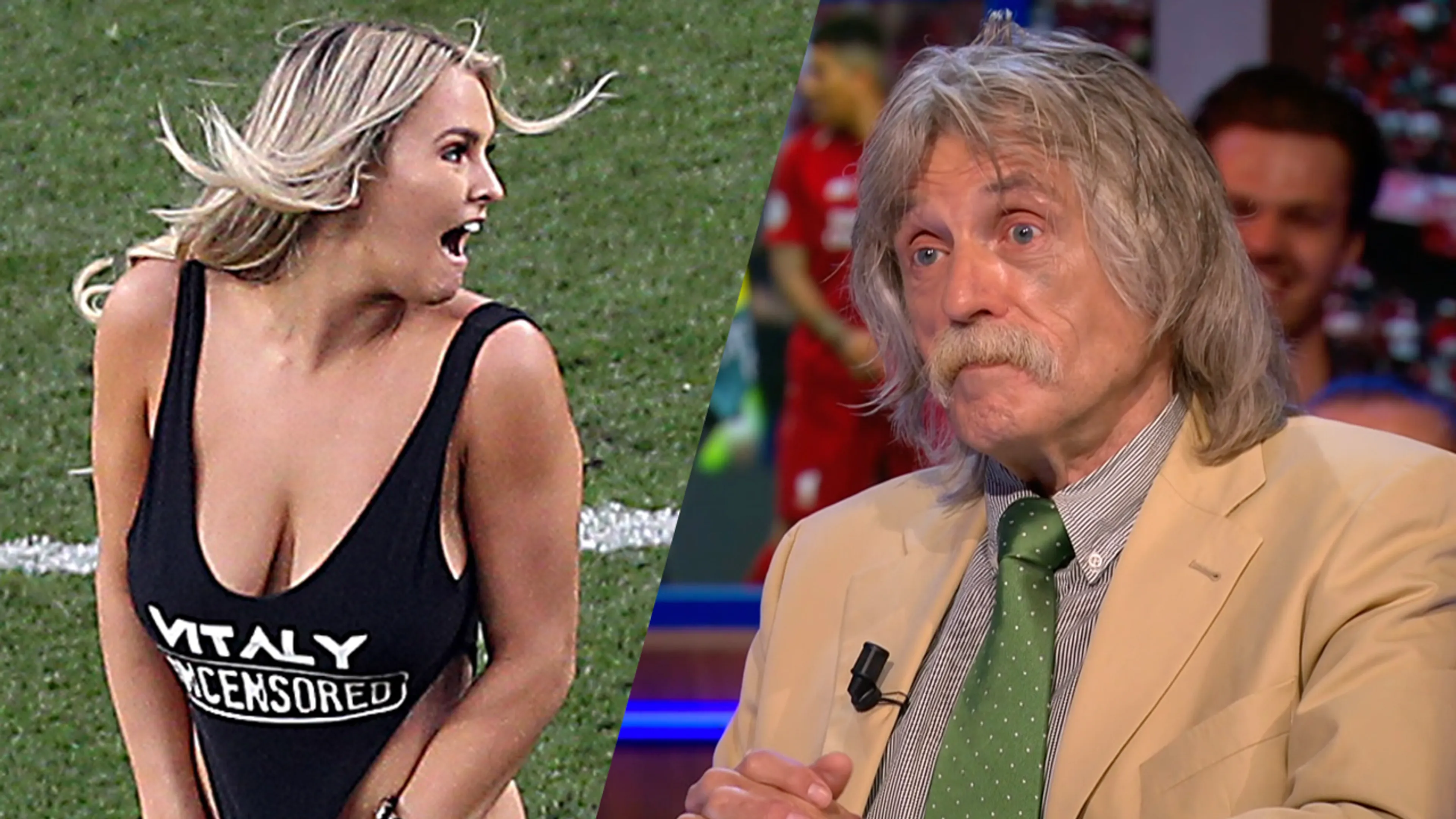 CLASSIC - Johan bekijkt Champions League-streaker: 'Ik zou er even aan snuffelen'