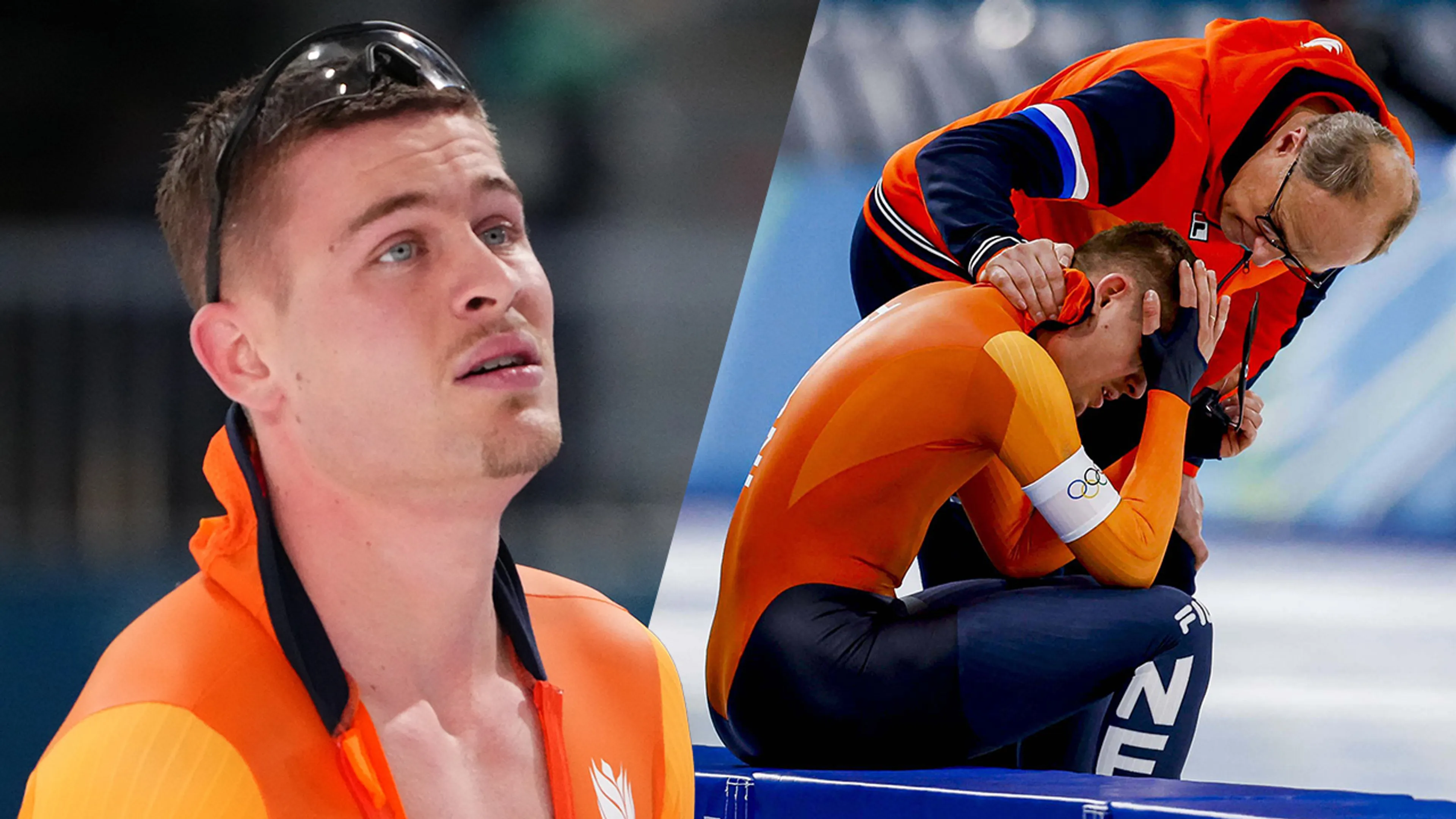 Joep Wennemars zit erdoorheen na dramatisch verlopen 1000 meter: 'Ik ben helemaal kapot'