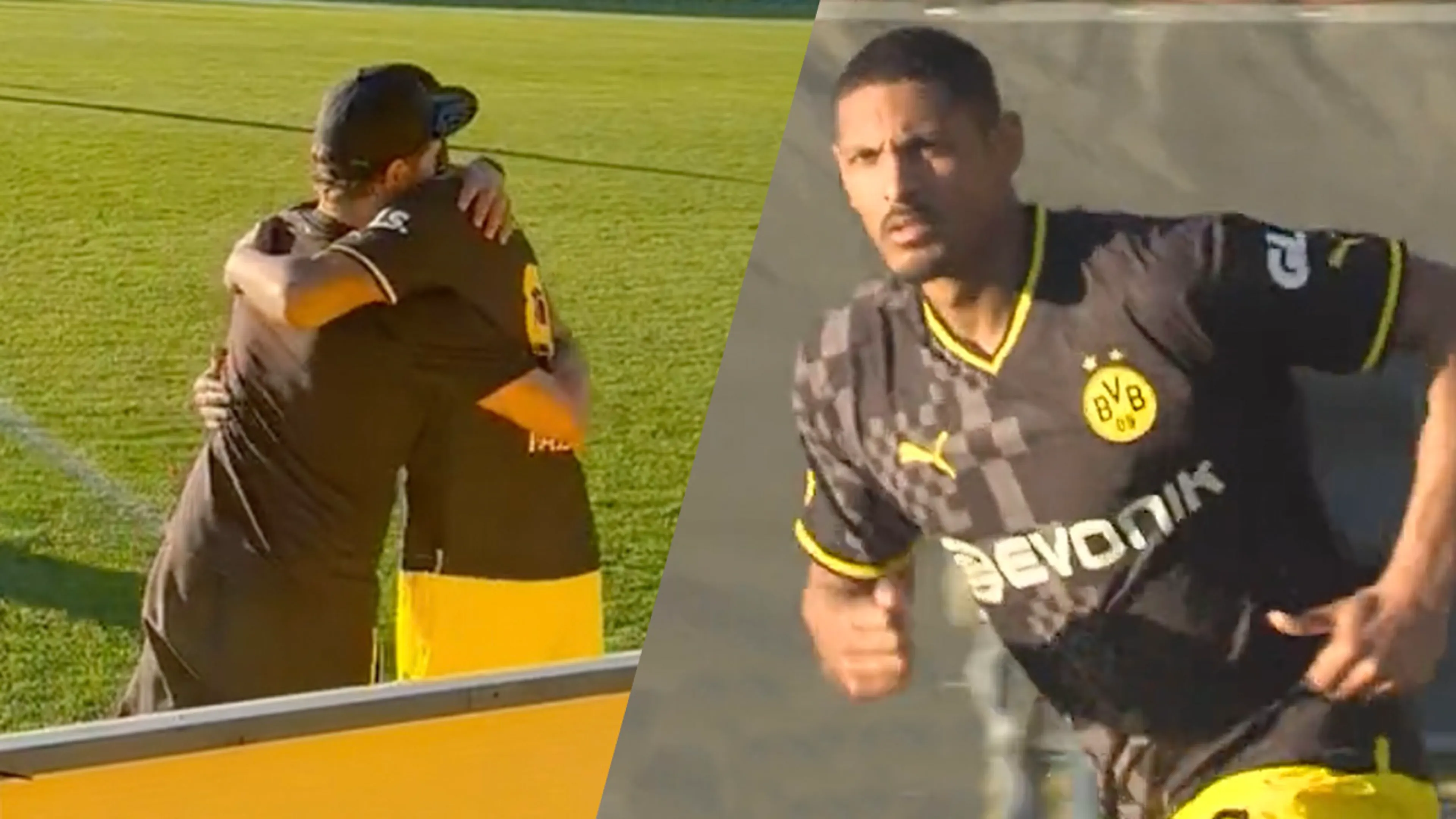 Mooie beelden: Haller maakt na operaties teelbalkanker eerste minuten voor Dortmund