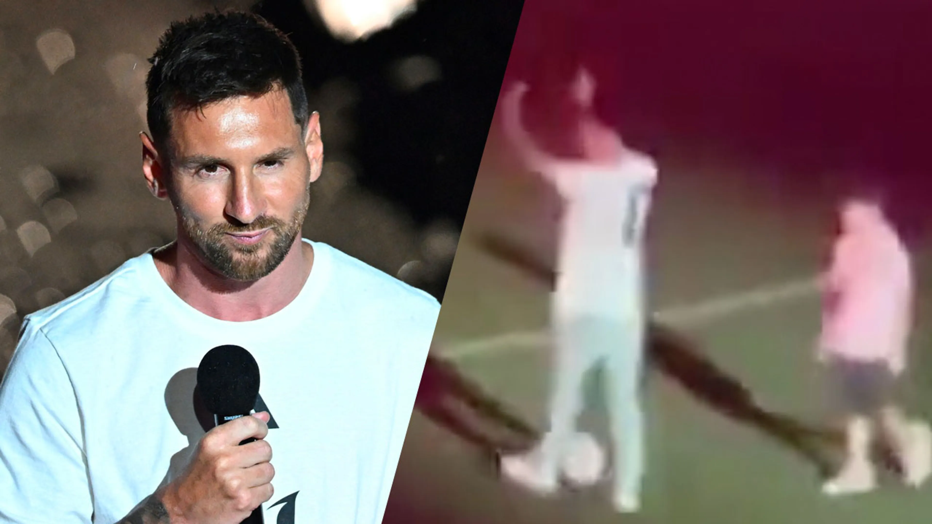 Zien: Zoon van Messi geeft zijn vader een panna tijdens presentatie bij Inter Miami 