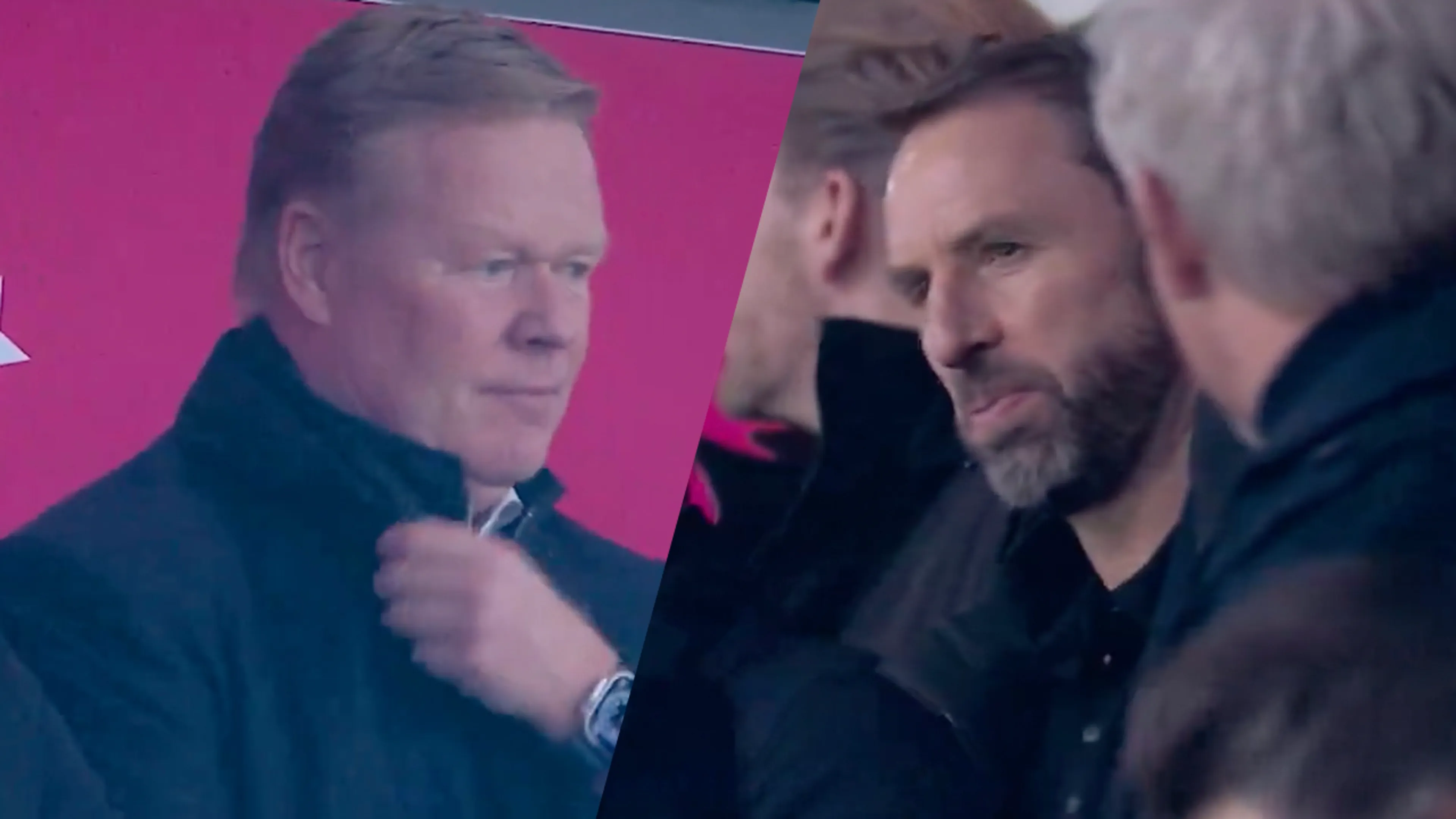 Video: bondscoaches Koeman en Southgate aanwezig bij Ajax - PSV