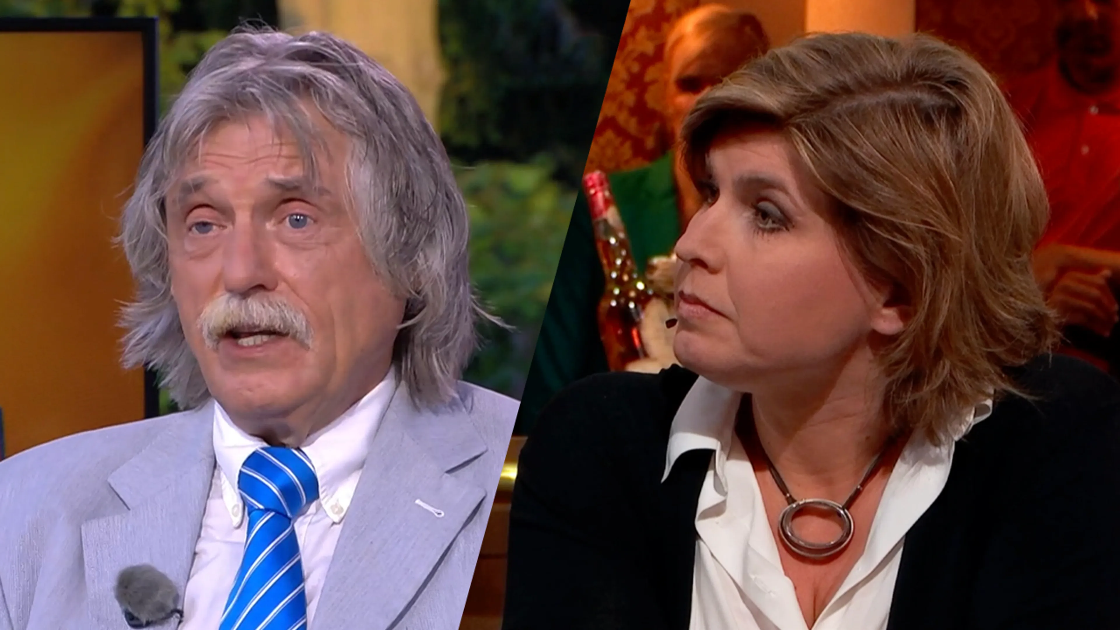 Angela de Jong stomverbaasd door Johan Derksen: 'Hoe doet hij dat?!'