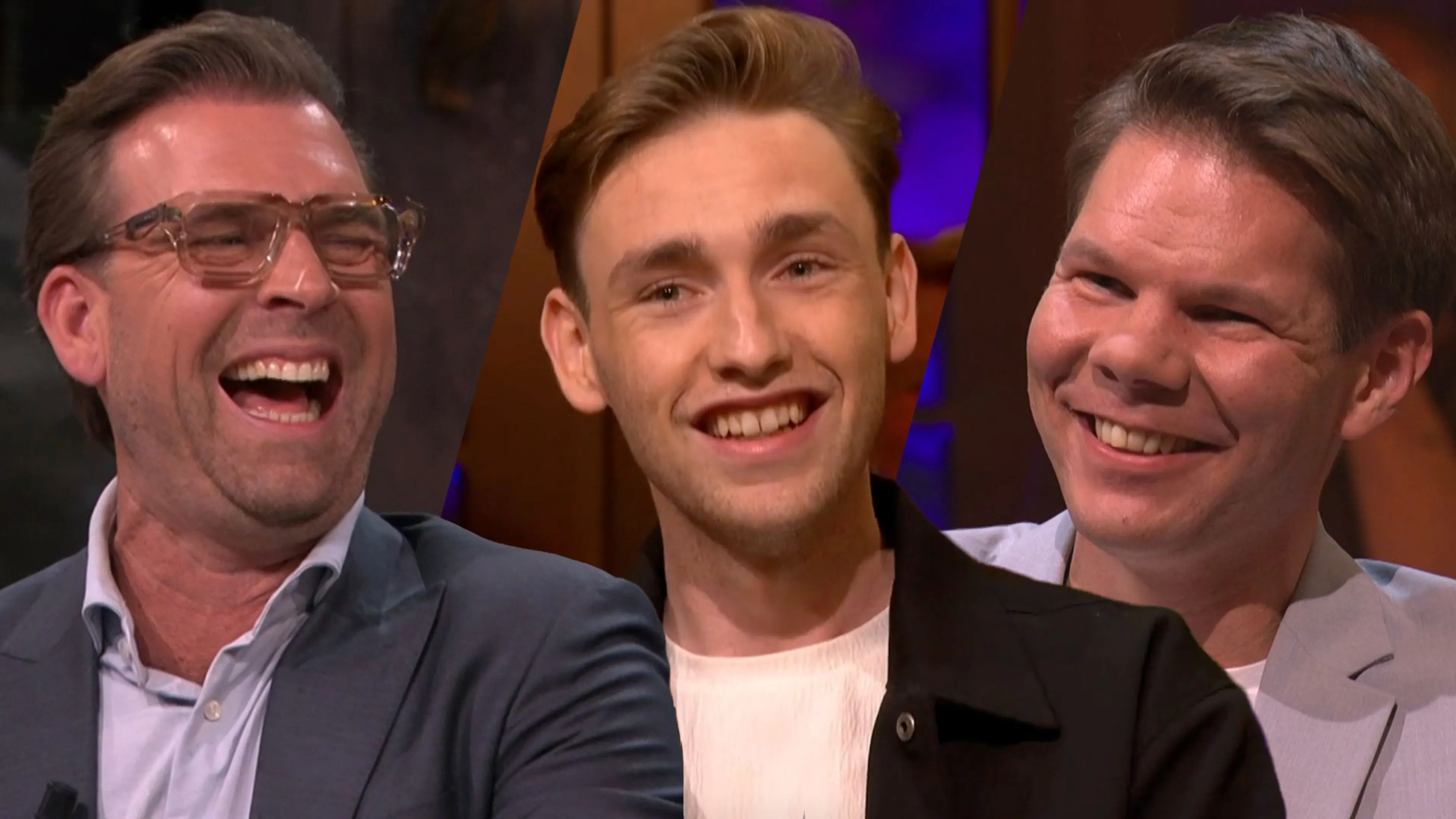 Nicky van der Gijp, Victor Vlam en Rutger Castricum dinsdagavond te gast bij De Oranjezomer