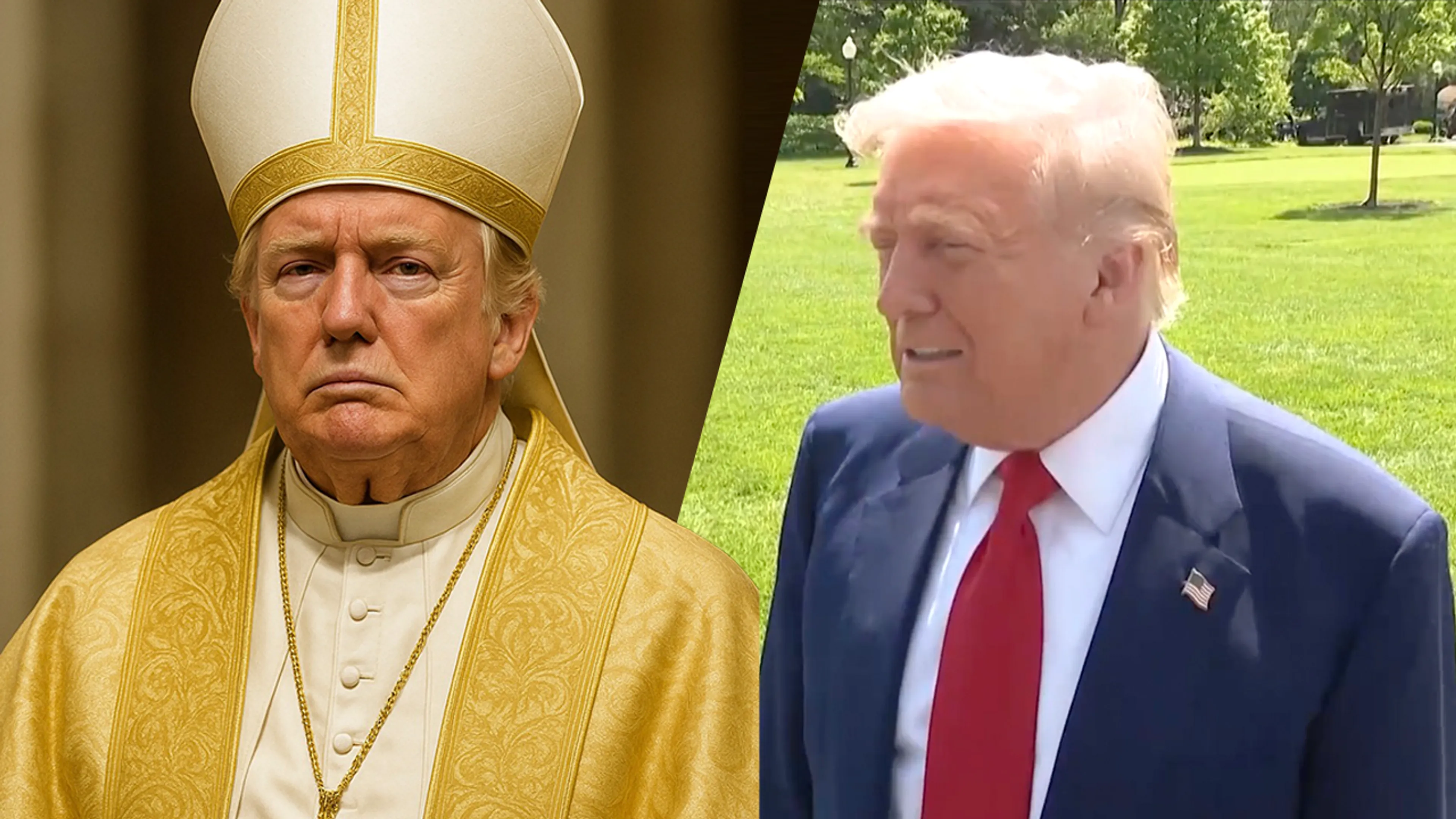 Video: Trump grapt dat hij de nieuwe paus zou willen worden: 'Dat zou mijn eerste keuze zijn'