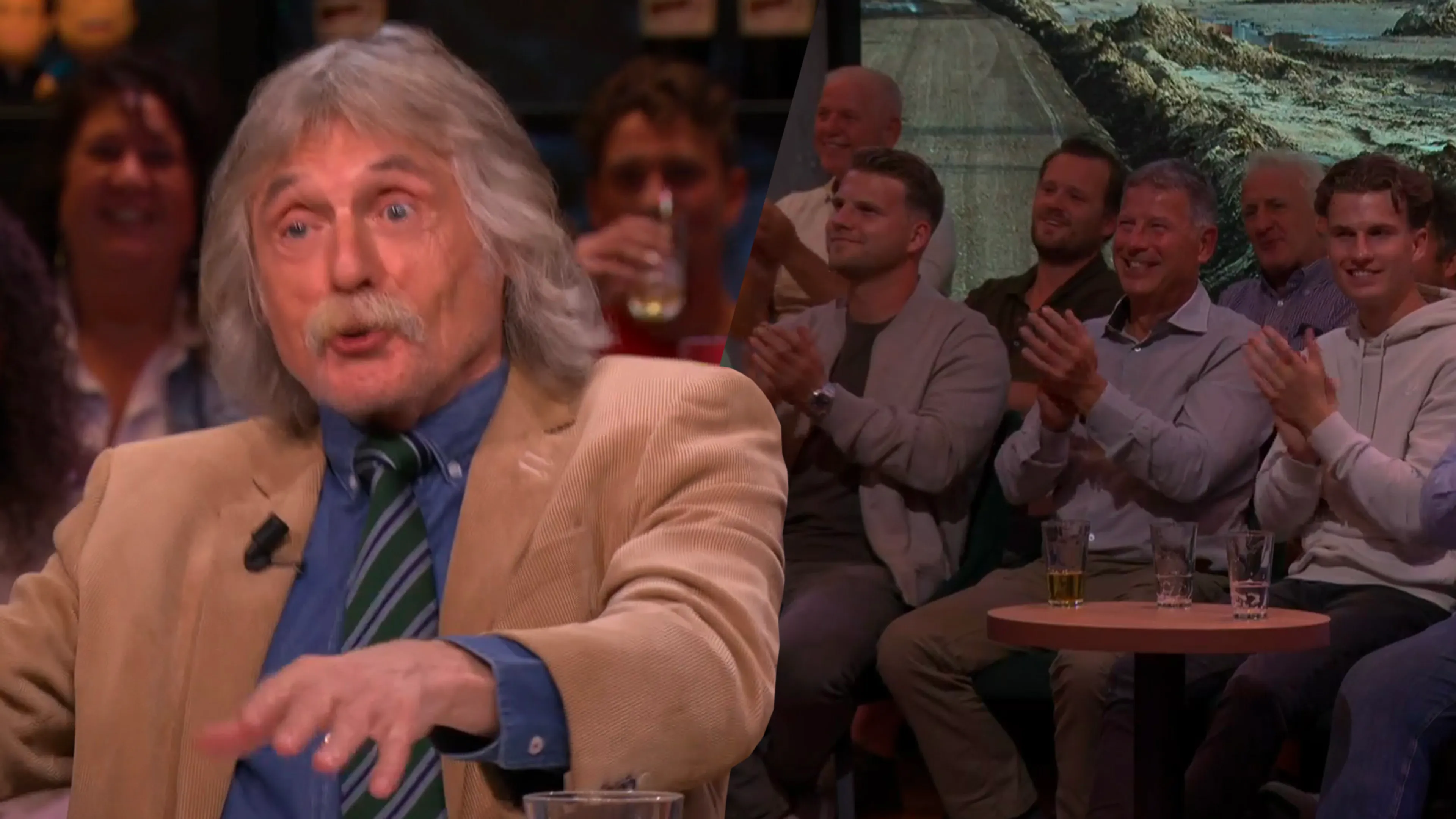 Johan krijgt hele studio mee met imitatie: 'Hij is weer helemaal los hoor!'