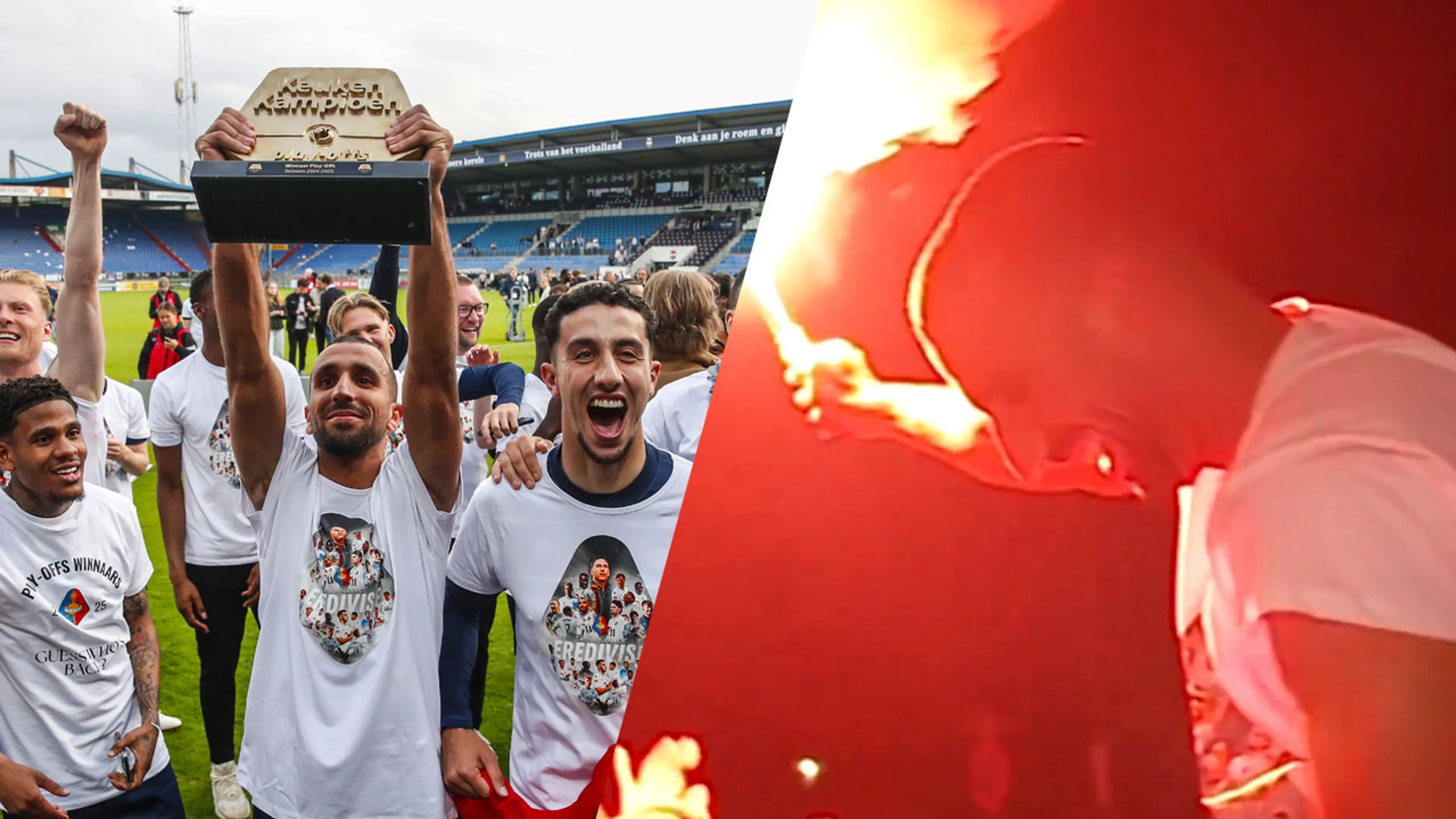 Video: Heldenonthaal voor Telstar-spelers na terugkeer in de Eredivisie
