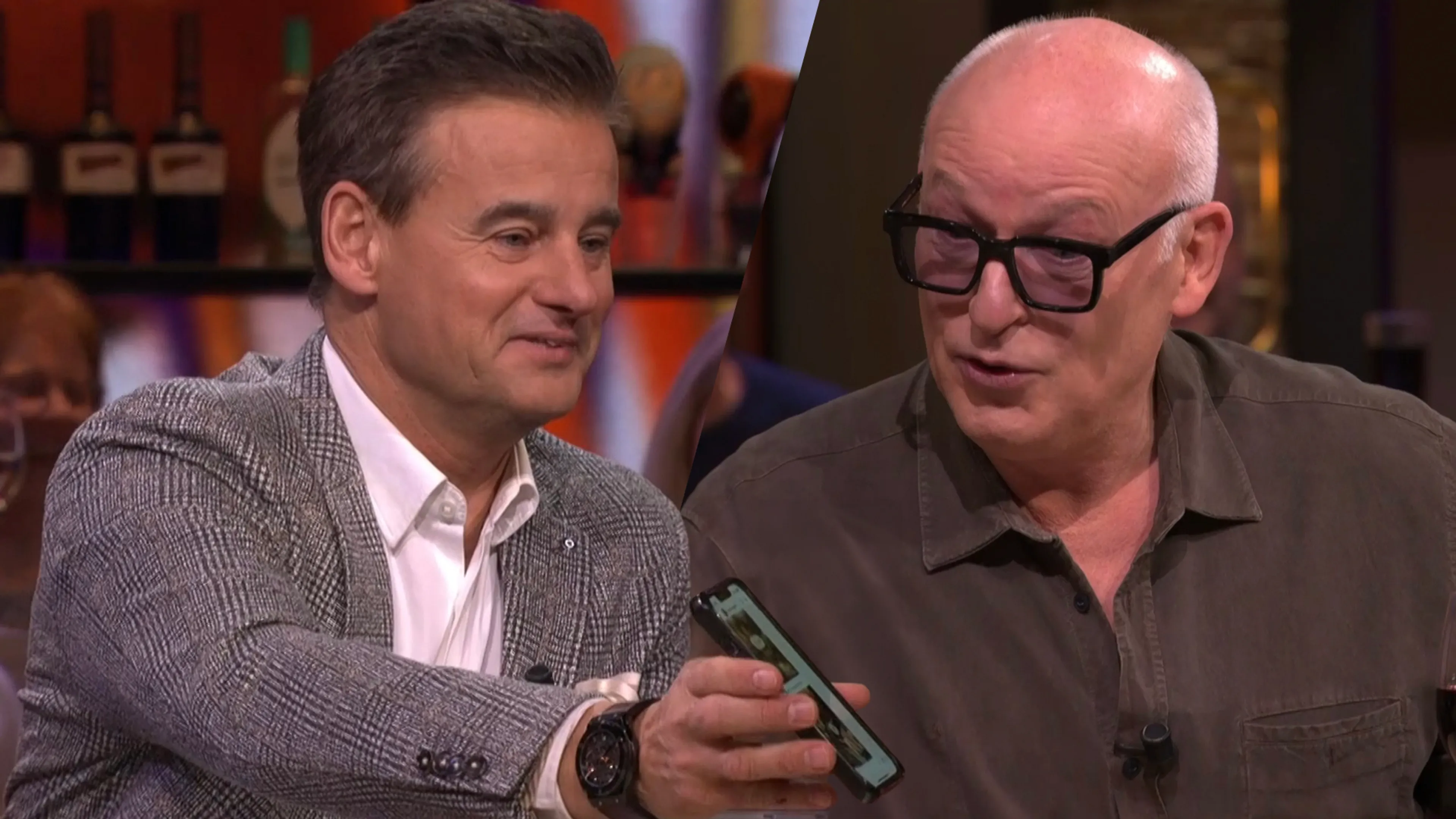 Wilfred toont René filmpje van Stoute Pieten Bingo: 'Worden die echt genaaid?'