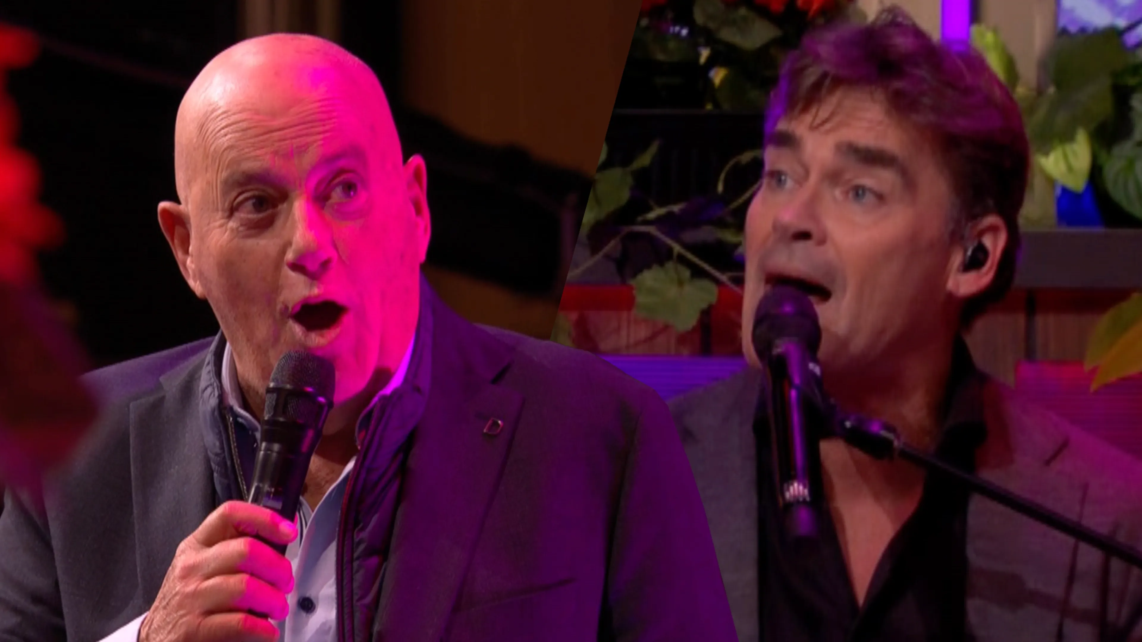 Jack van Gelder en Jeroen van der Boom spelen samen 'Summer Holiday' in de reclamebreak