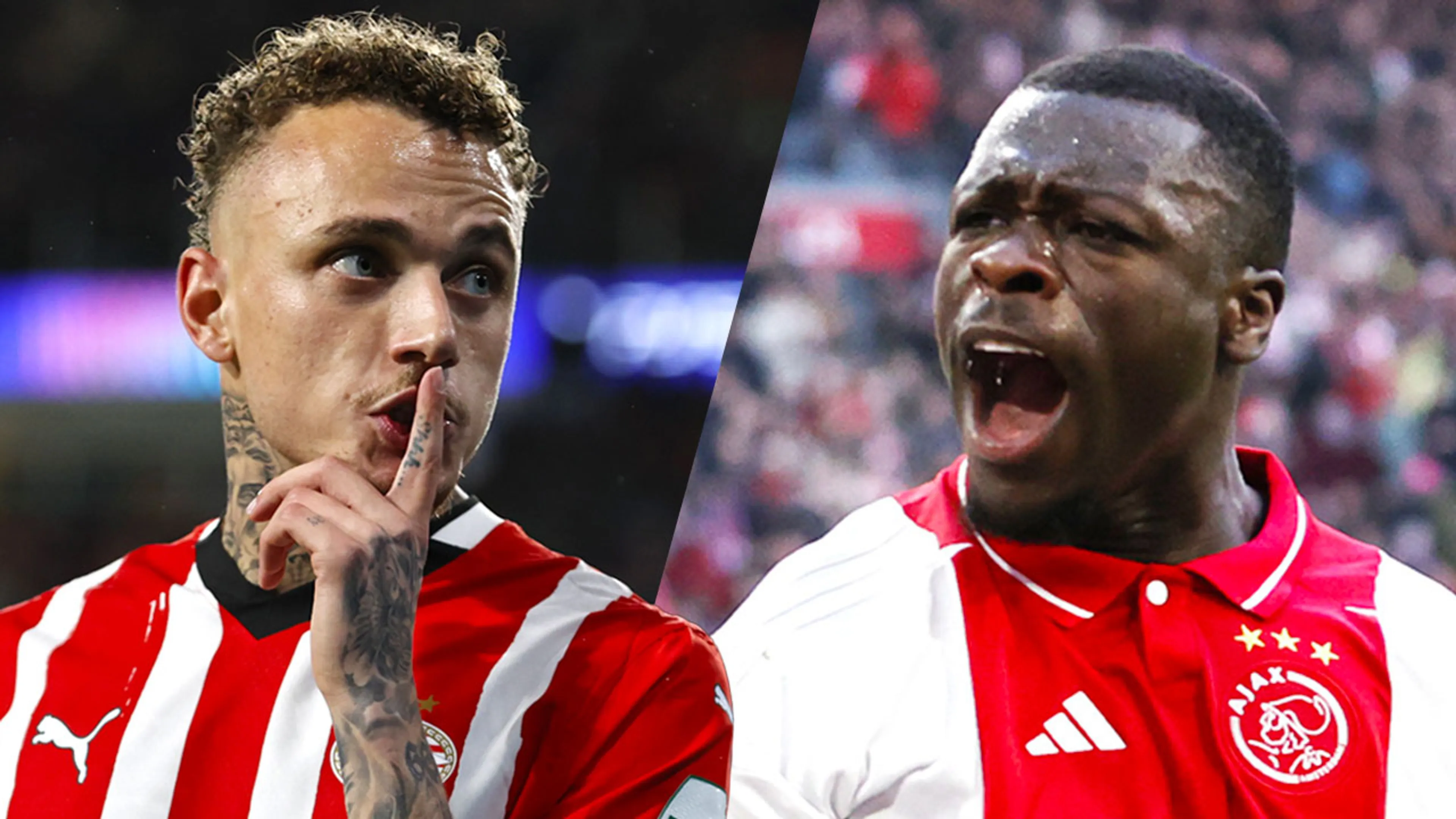 Dit zijn de opstellingen van PSV en Ajax voor vanavond!