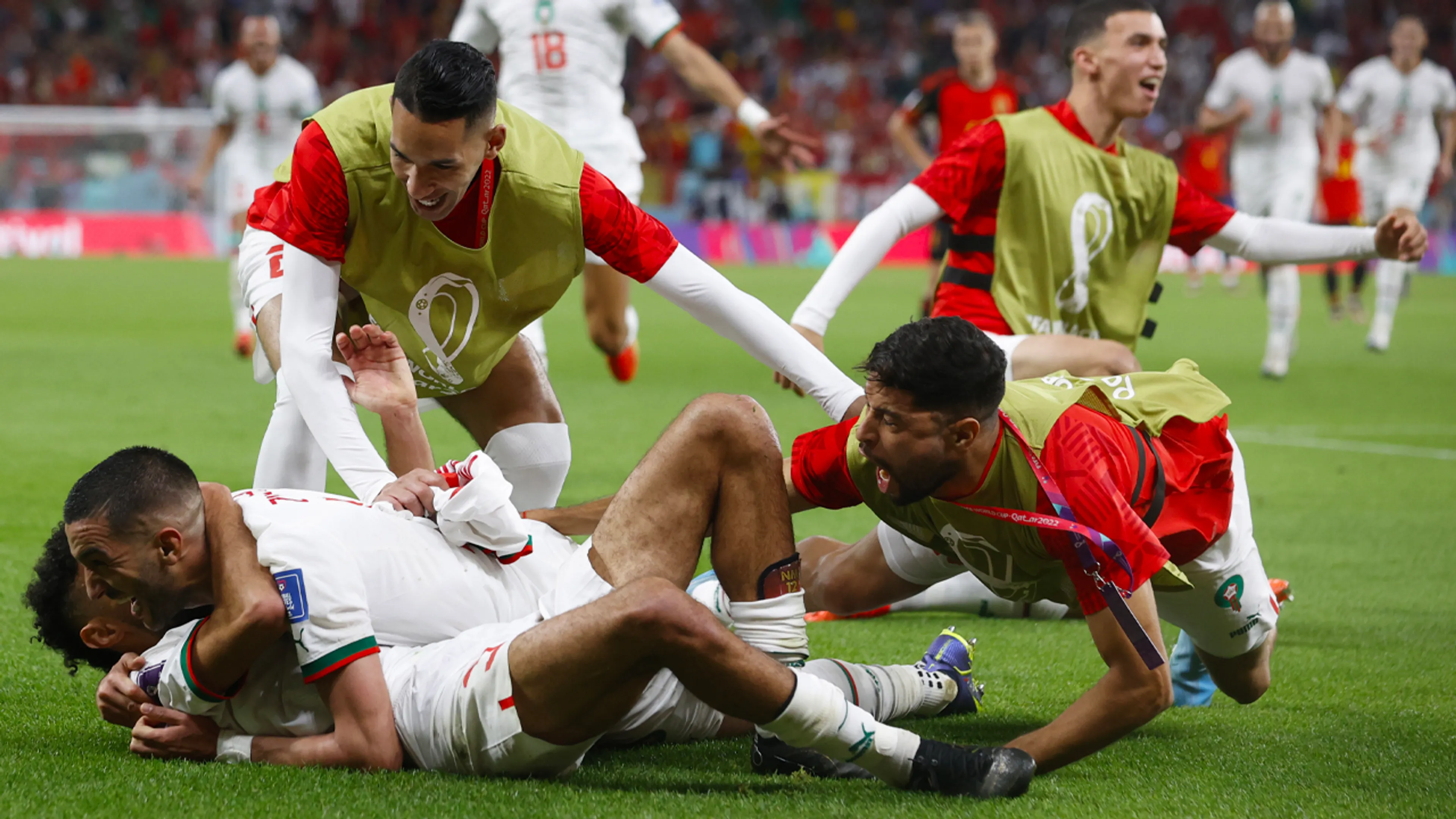 Aboukhlal schiet Marokko naar de drie punten na mooie actie Ziyech