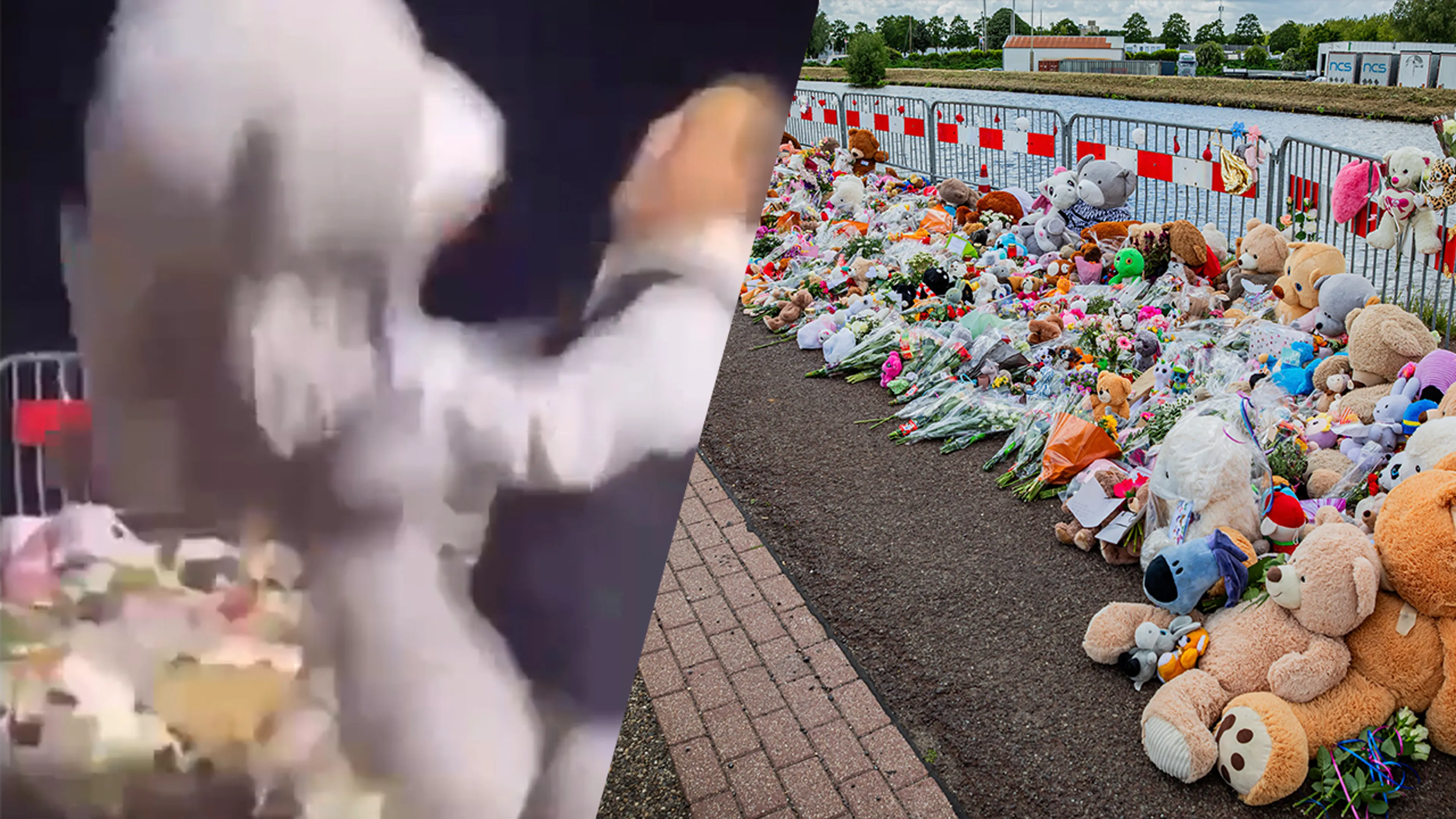 Video: Jongeren stelen knuffels van herdenkingsplek Jeffrey en Emma in Winschoten