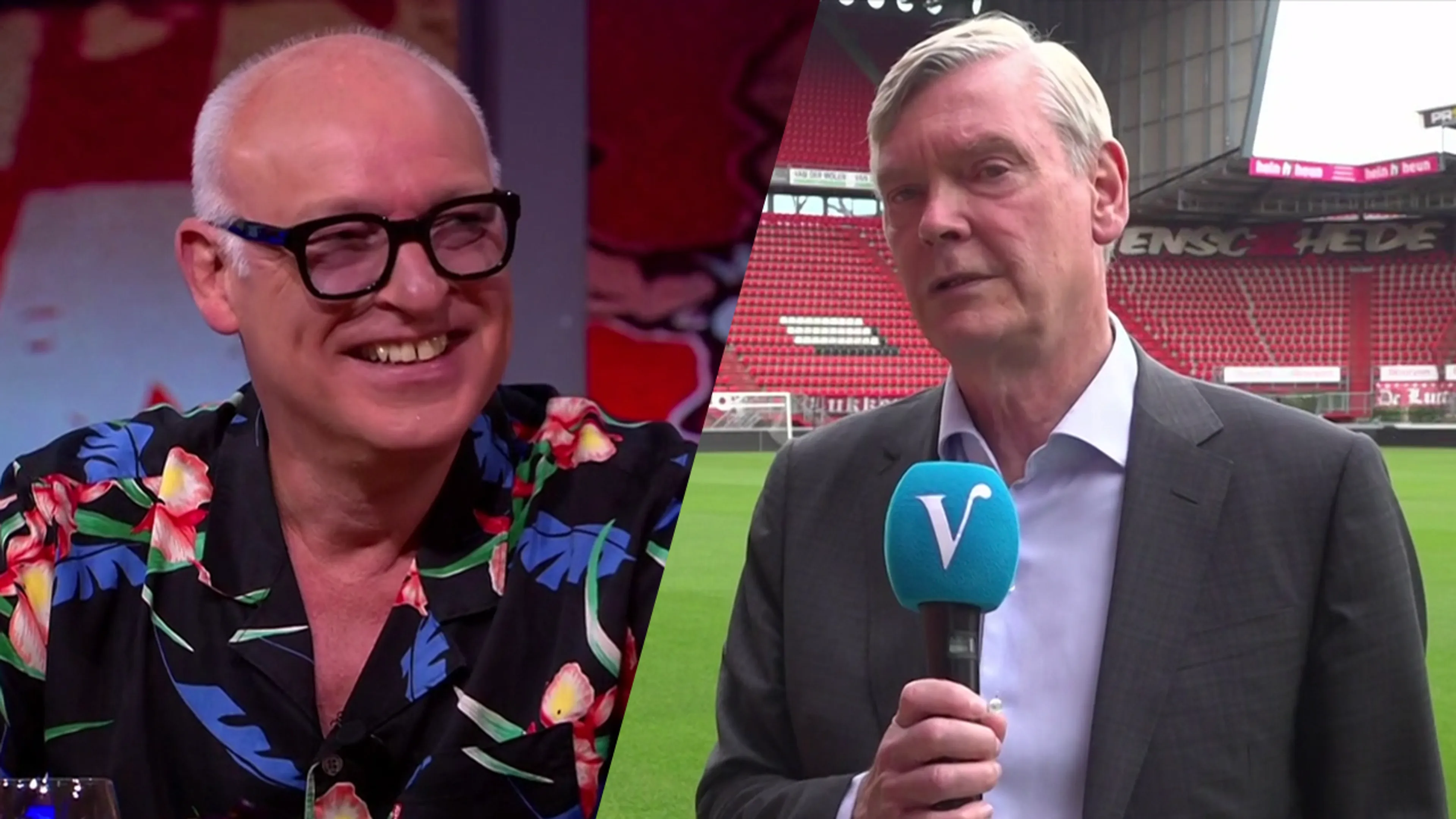 René lacht om algemeen directeur FC Twente: 'Is dit de TV Kantine?'