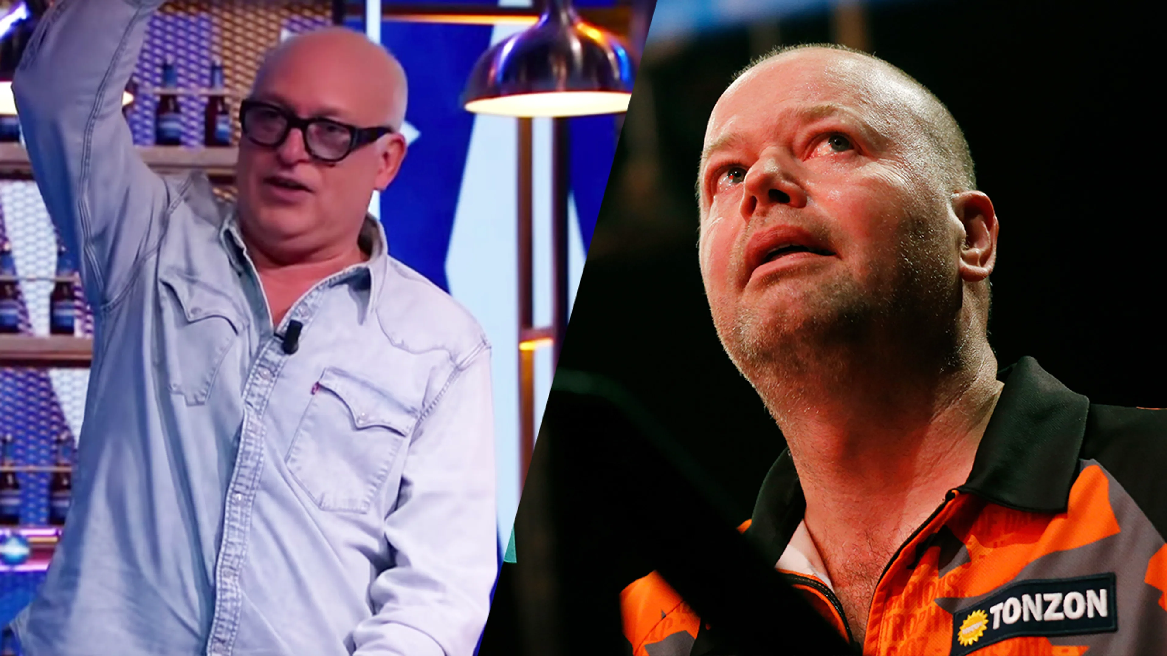 De mannen analyseren gepensioneerde Raymond van Barneveld