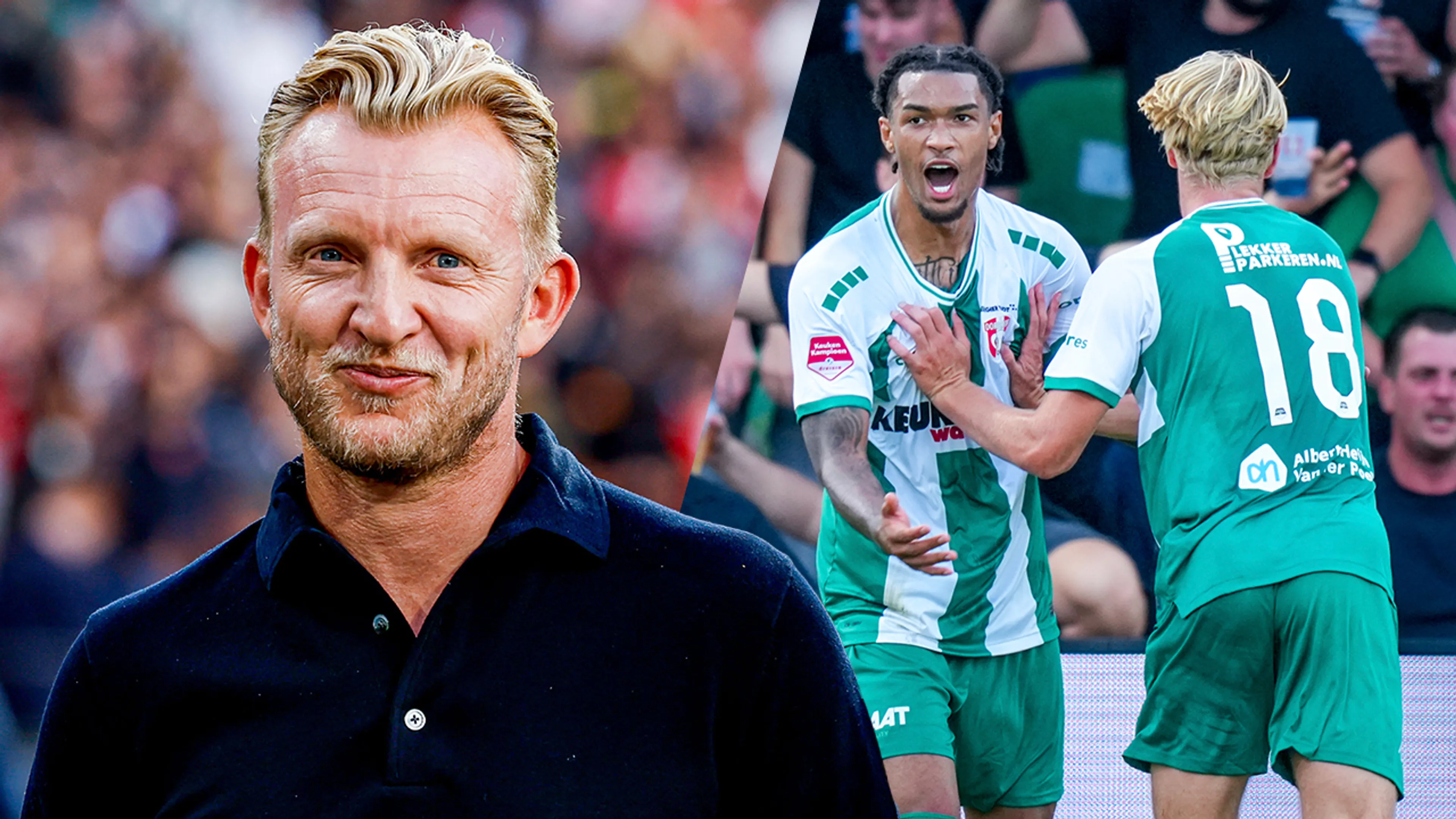 Dirk Kuyt viert debuut als trainer van Dordrecht met zege op Cambuur
