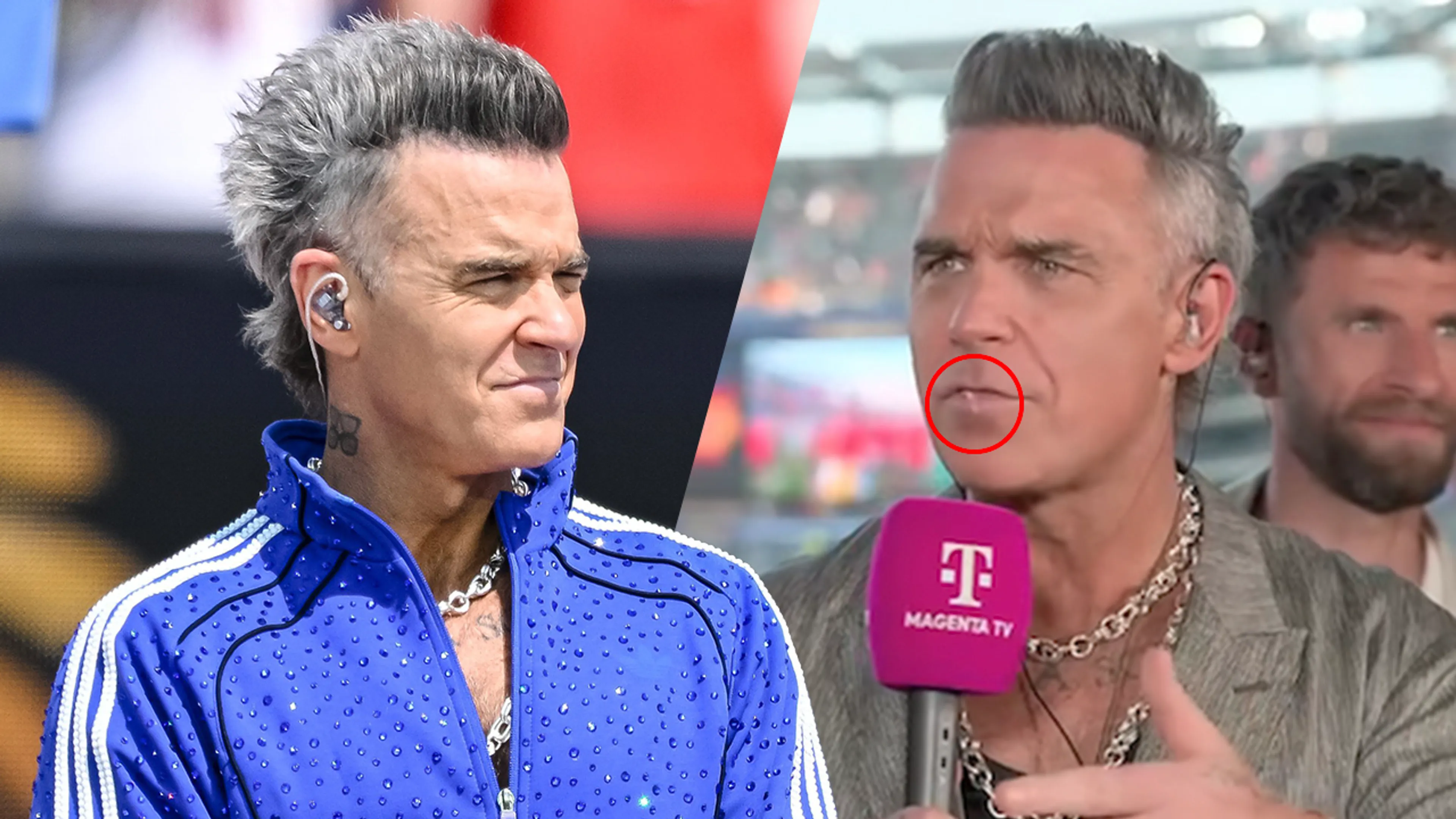 Robbie Williams komt opnieuw terug op gerucht over 'cocaïne op microfoon': 'Was geen pepermuntje'