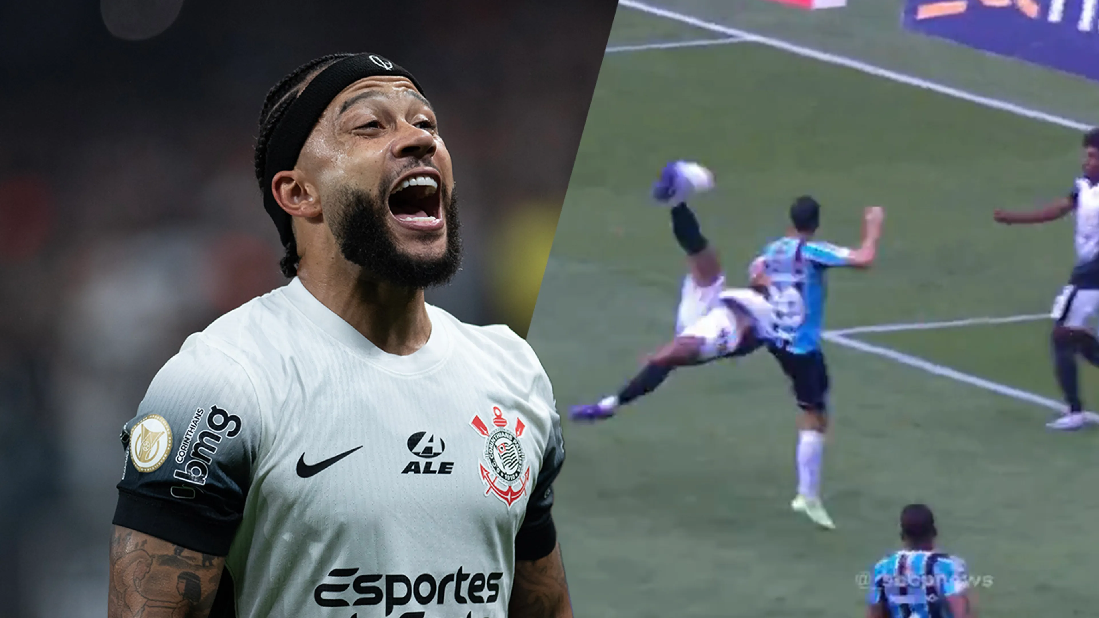 Videogoal: Memphis Depay sluit seizoen af bij Corinthians met fraaie omhaal