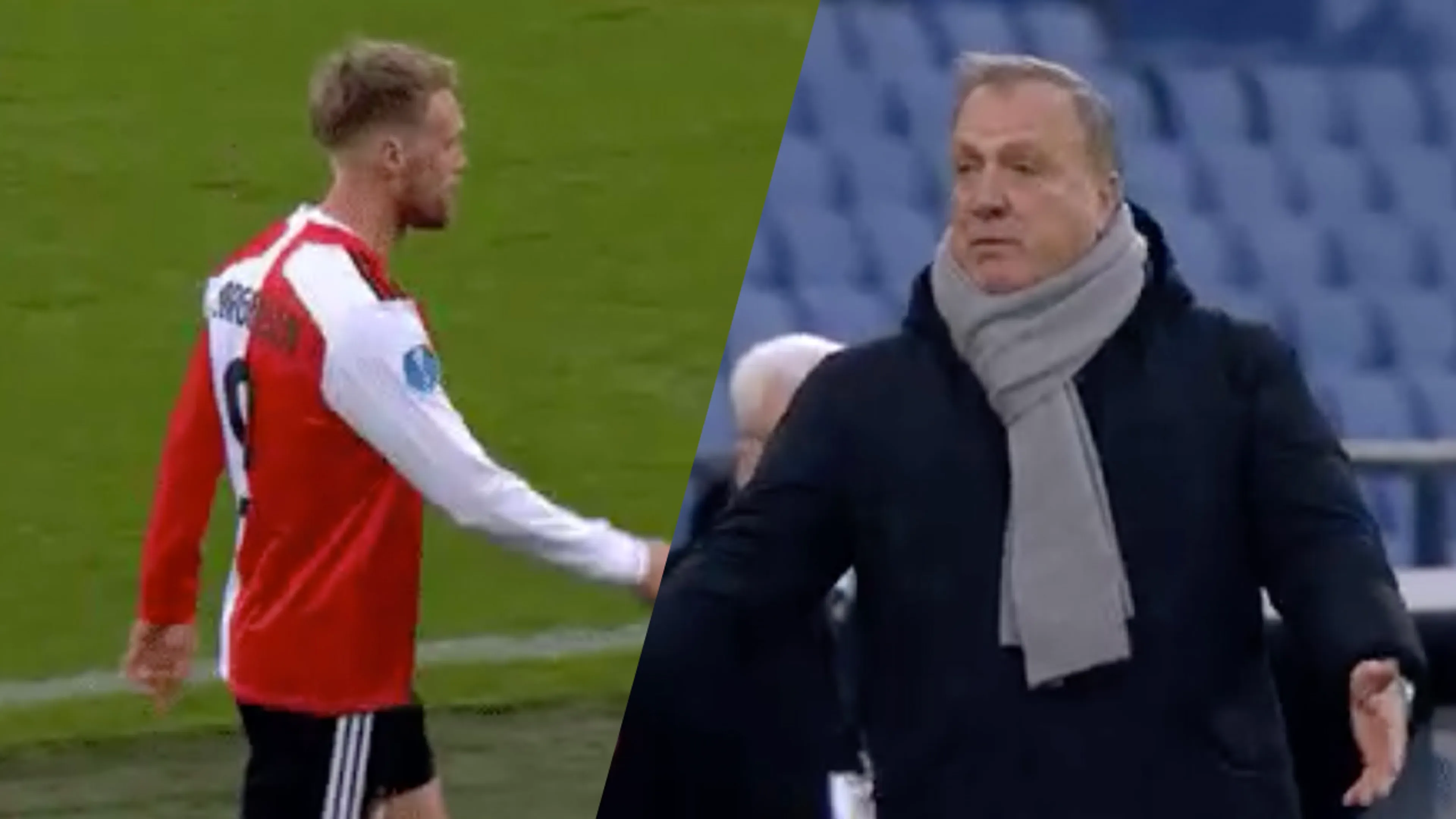 Woordenwisseling tussen Advocaat en Jørgensen na wissel