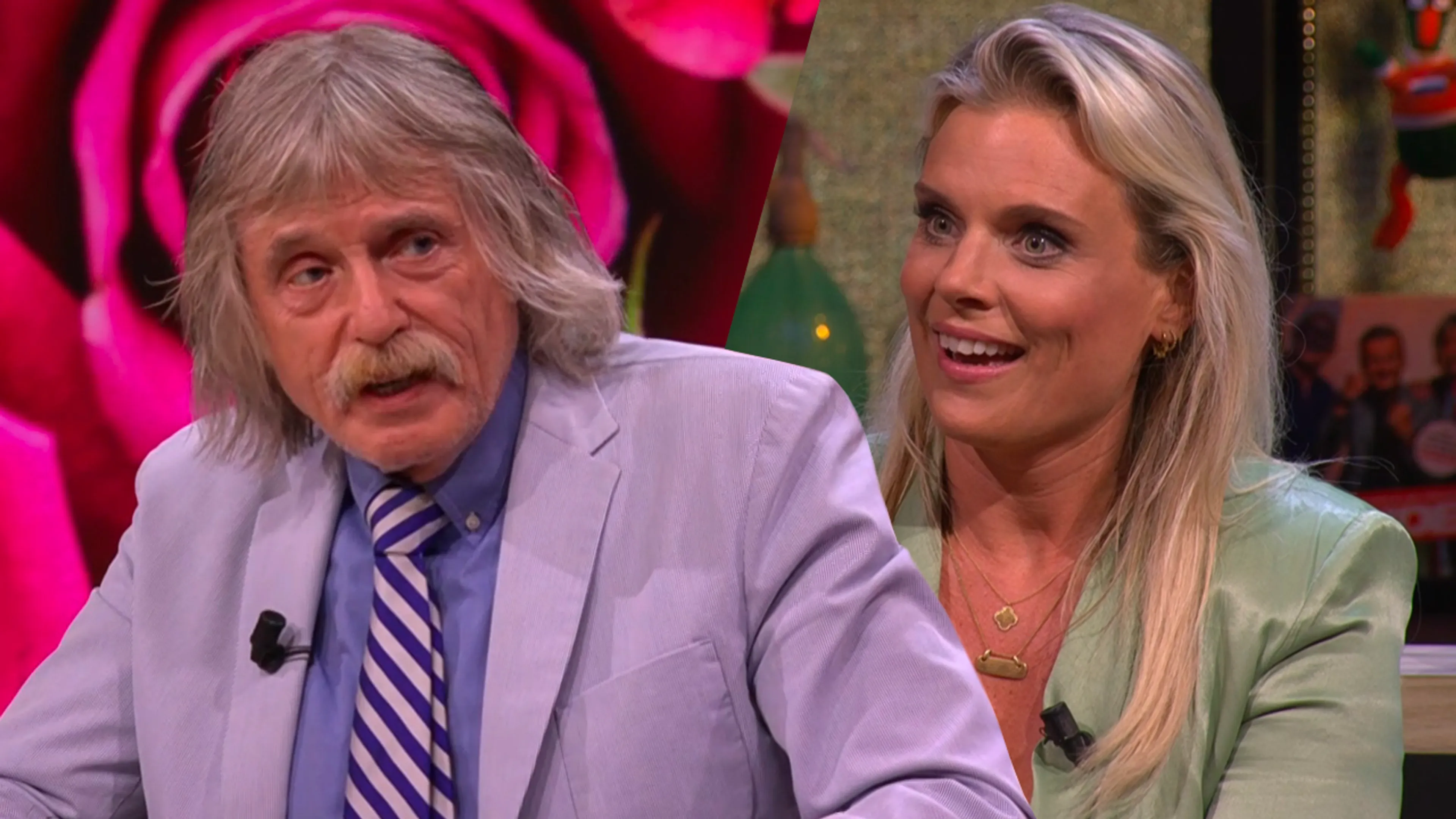 Johan Derksen tegen seksuologe Eveline: 'Ik vind het bijna misdadig dat jij daaraan meewerkt'
