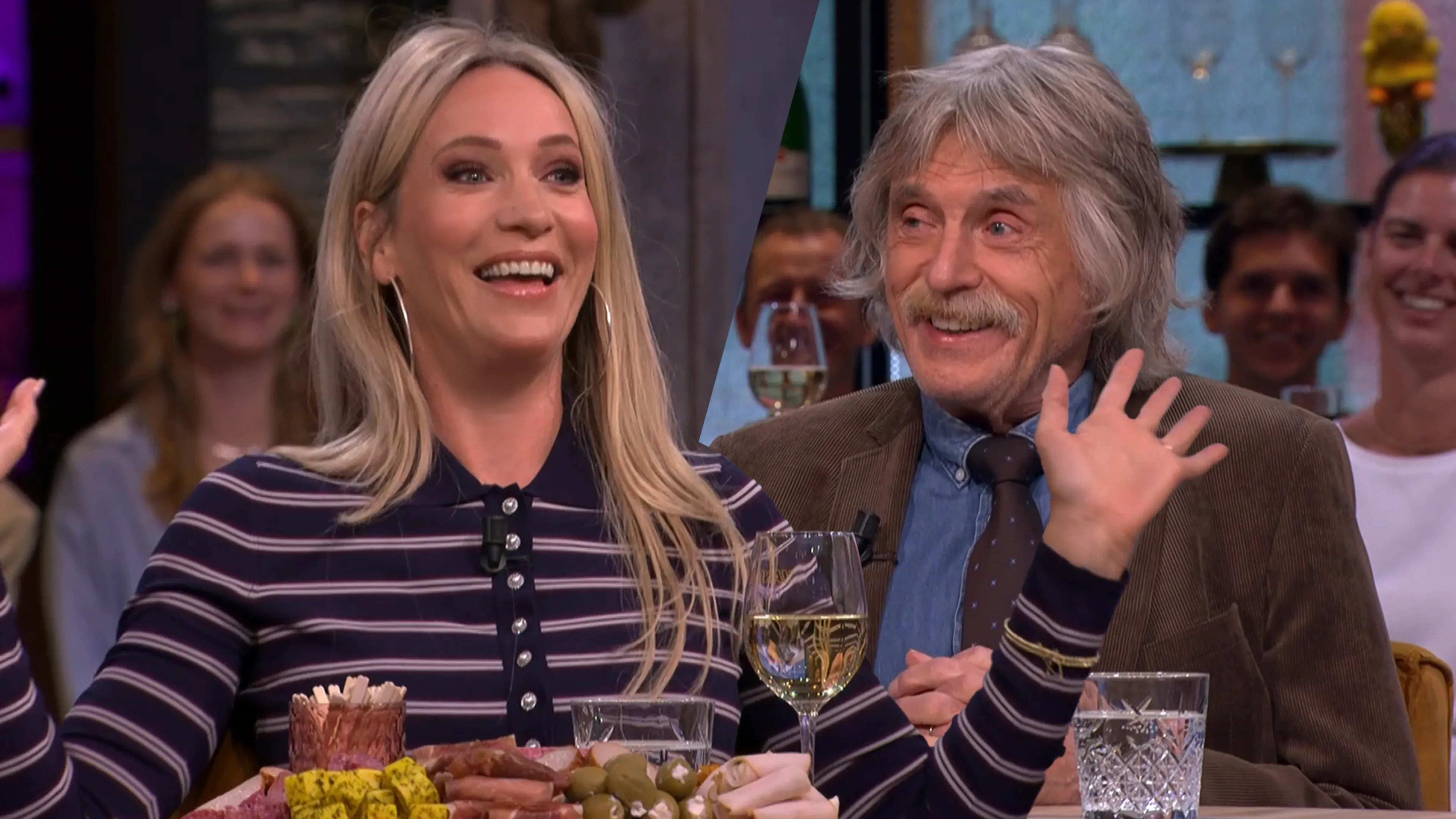 Hélène Hendriks na ordinaire grap Johan Derksen: 'Nee, daar doe ik niet aan!'
