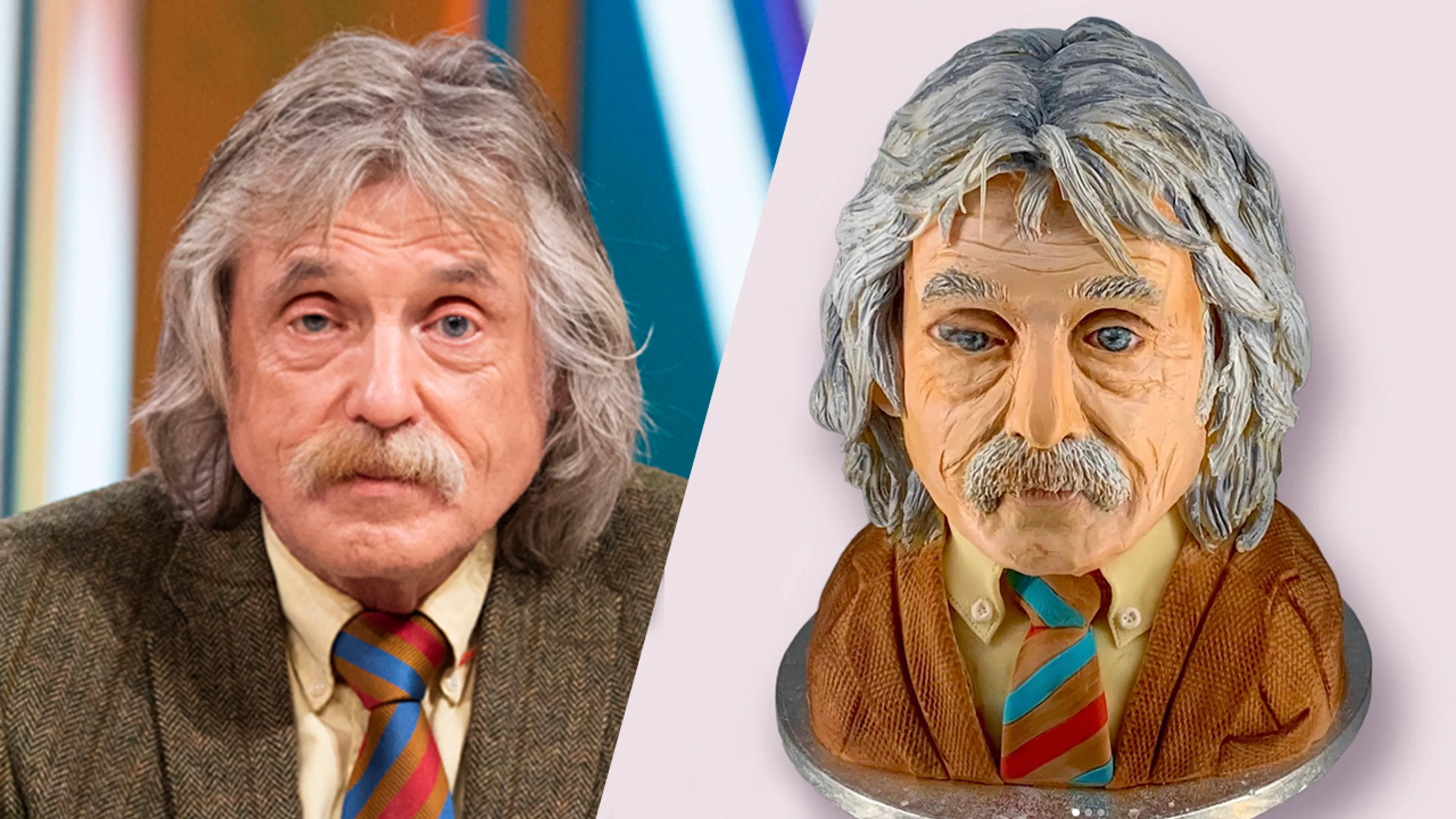Vandaag Inside-fan maakt cake van Johan Derksen: 'Wow niet normaal!'
