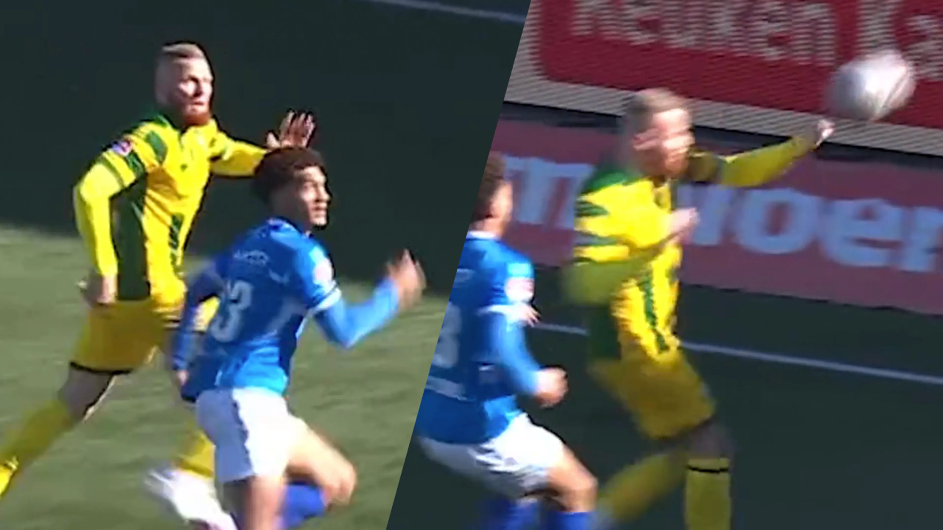 Video: Verheydt waant zich even Maradona met onvervalste 'Hand van God'
