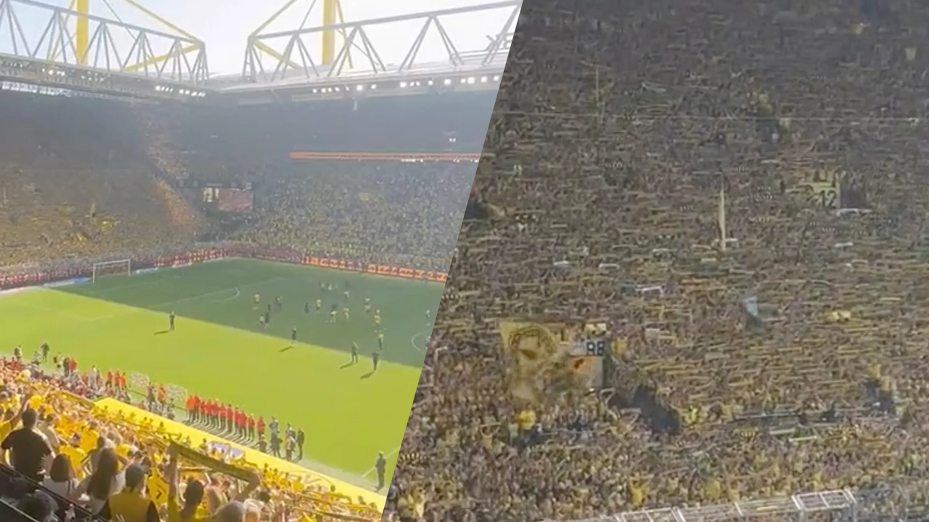 Video: Dortmund-fans blijven ploeg steunen na verspelen van landstitel op laatste speeldag