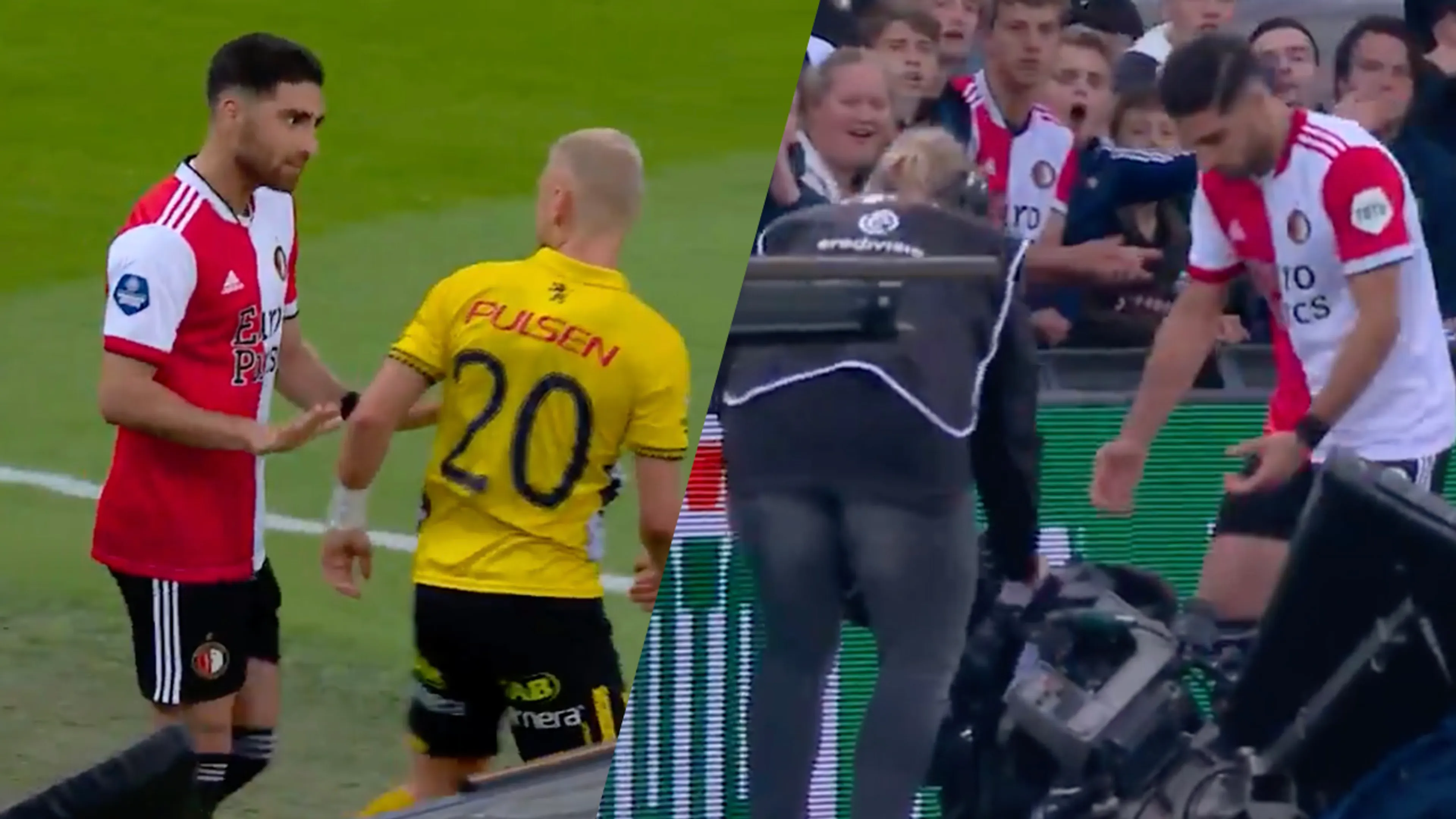 VIDEO: Jahanbakhsh schiet cameravrouw te hulp na botsing met Elfsborg-speler
