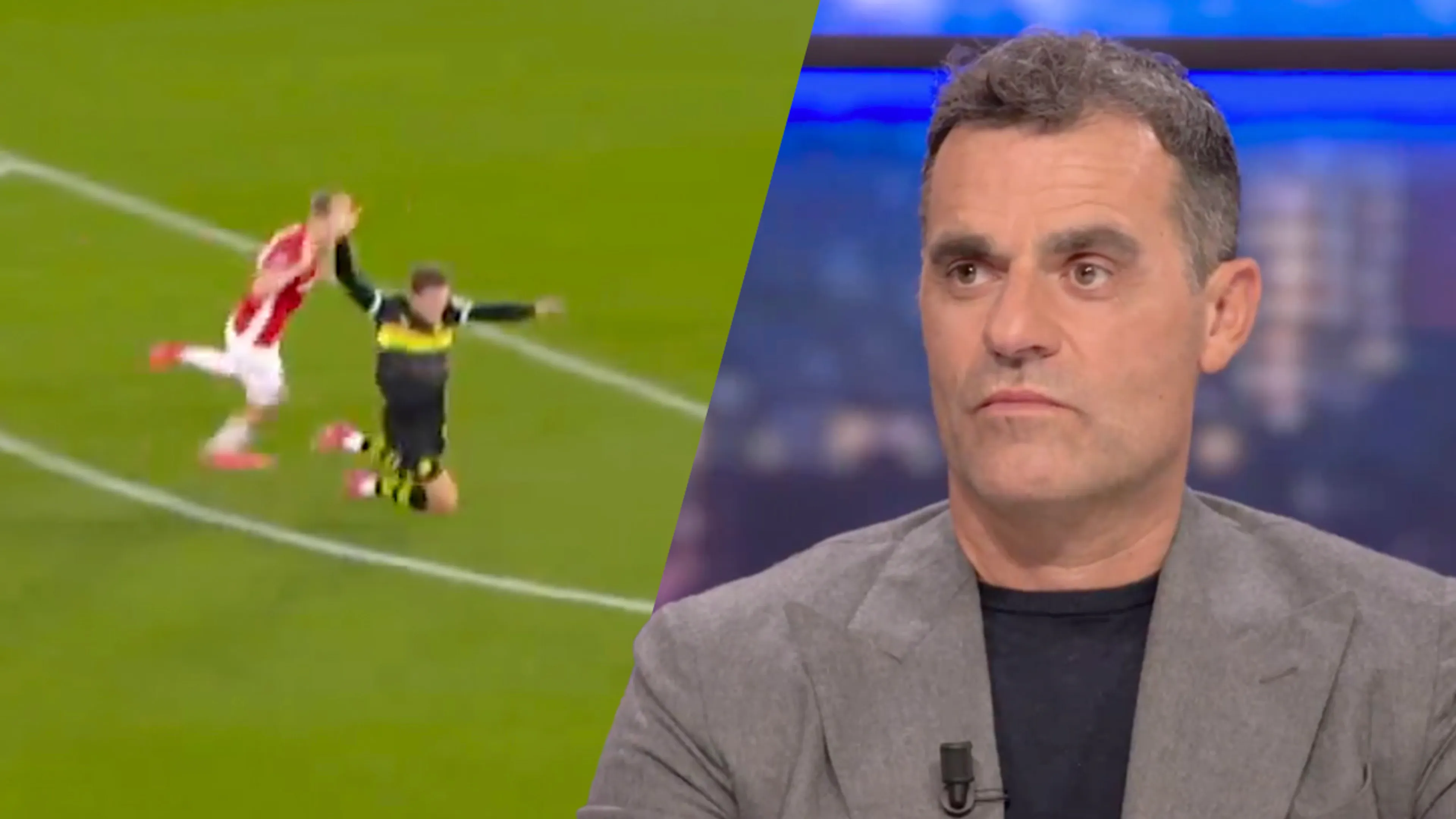 Kenneth Perez begrijpt niets van rode kaart Møller Wolfe tegen PSV: 'Hoe is dit rood?'