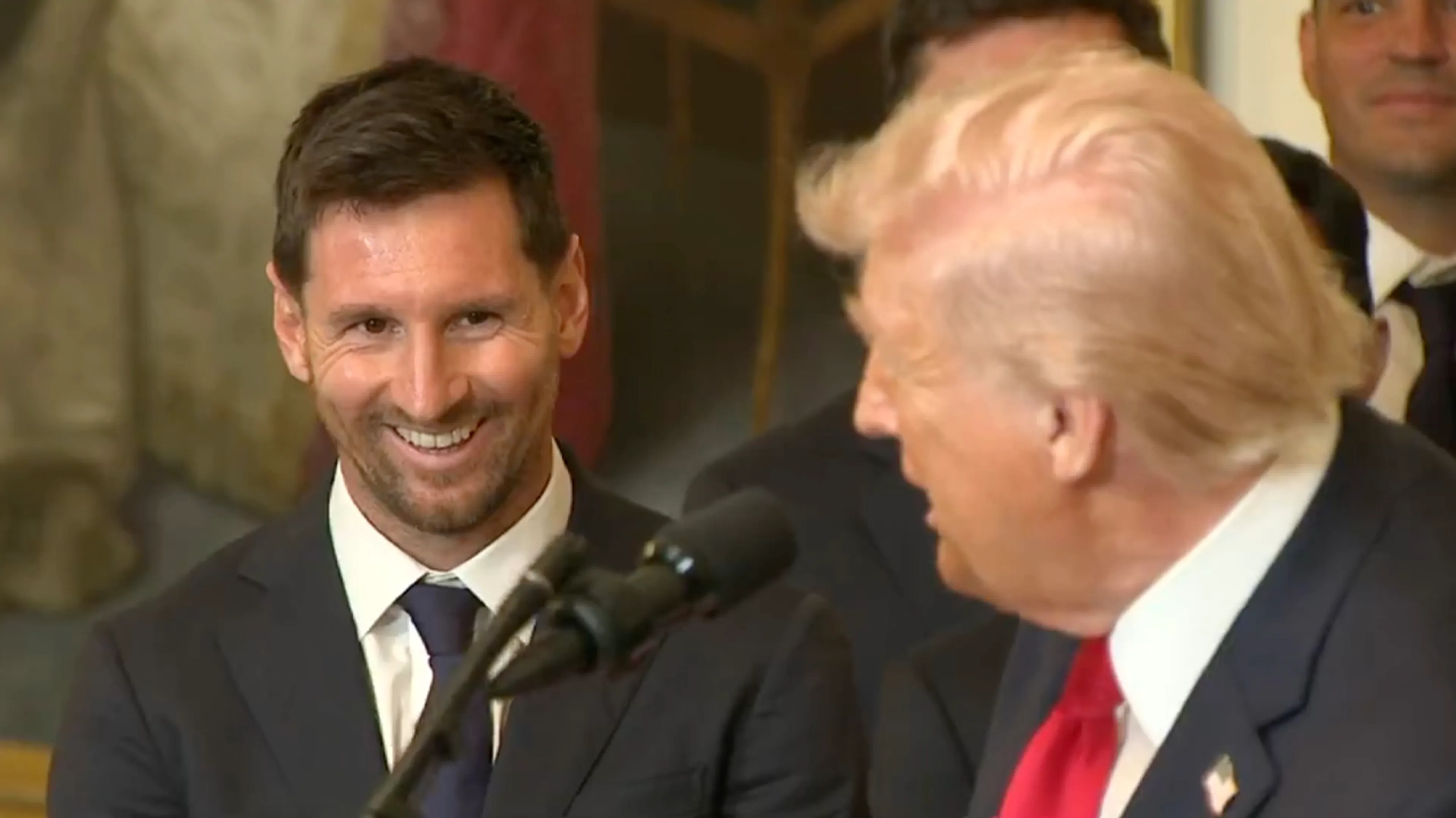 Trump noemt naam van Cristiano Ronaldo bij bezoek Lionel Messi en Inter Miami aan Witte Huis