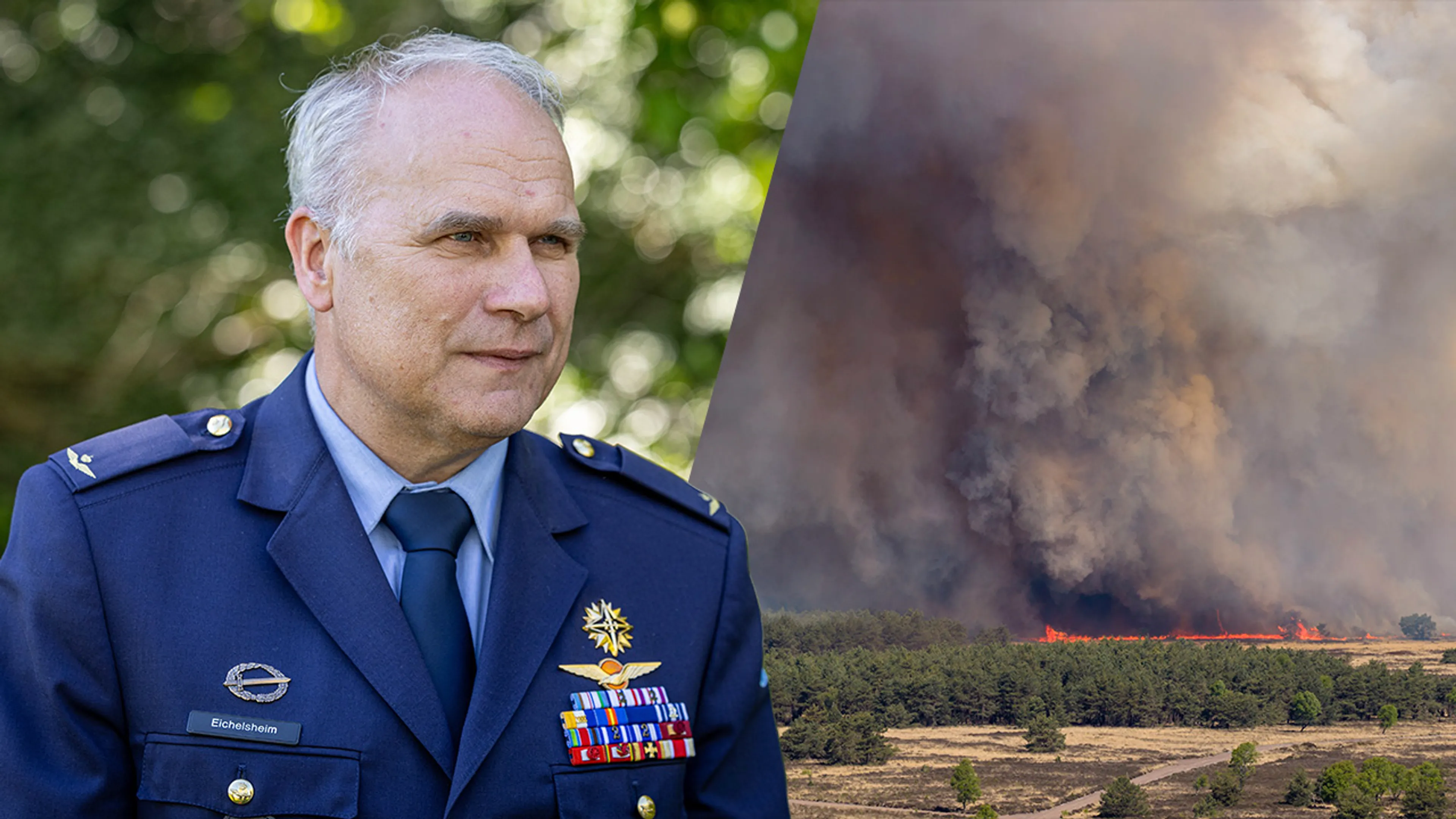 Generaal Onno Eichelsheim: stoppen met militaire oefeningen niet nodig na branden