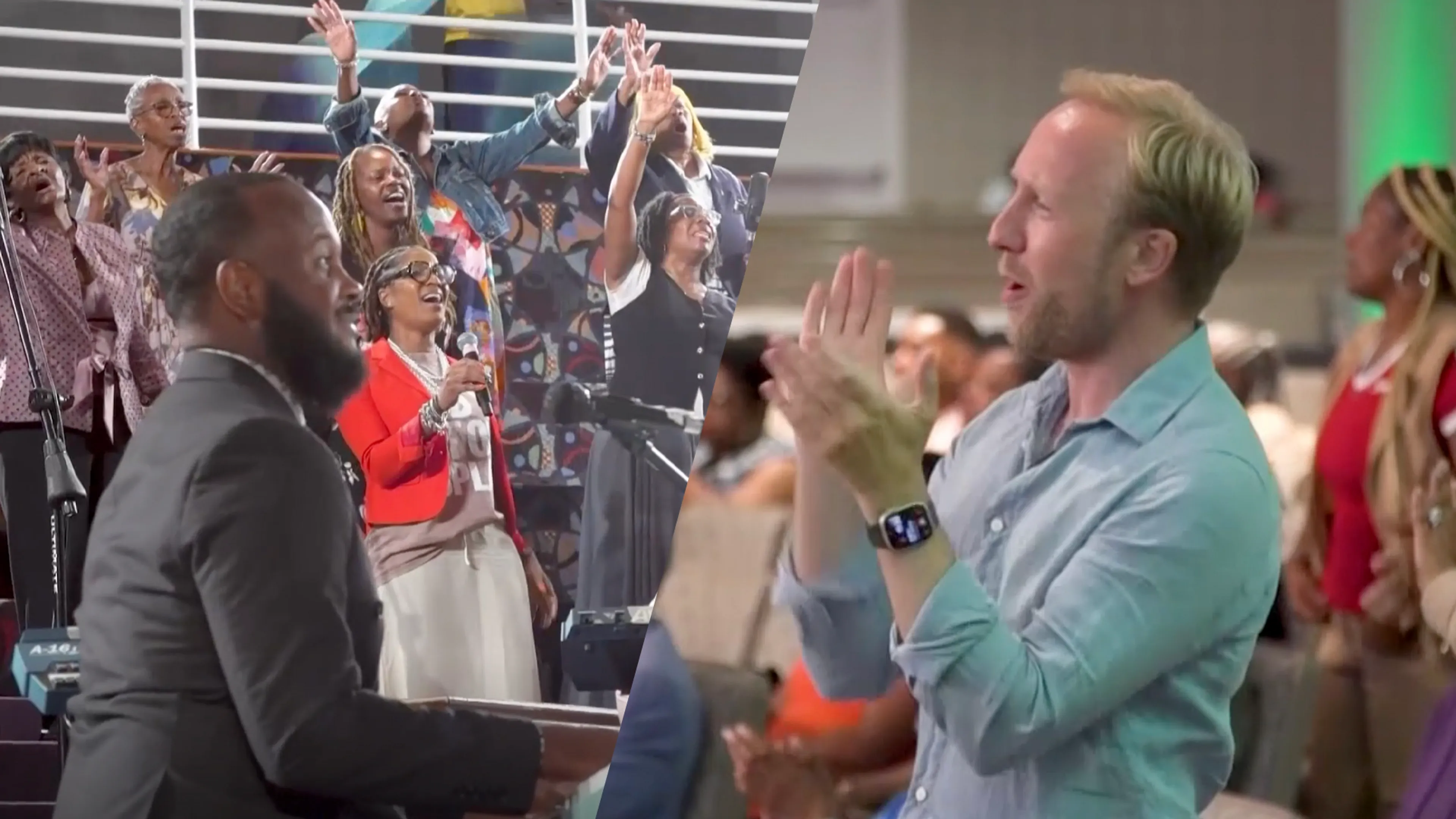 Raymond Mens bezoekt gospelkerk in Amerika: 'Het was een feestje!'