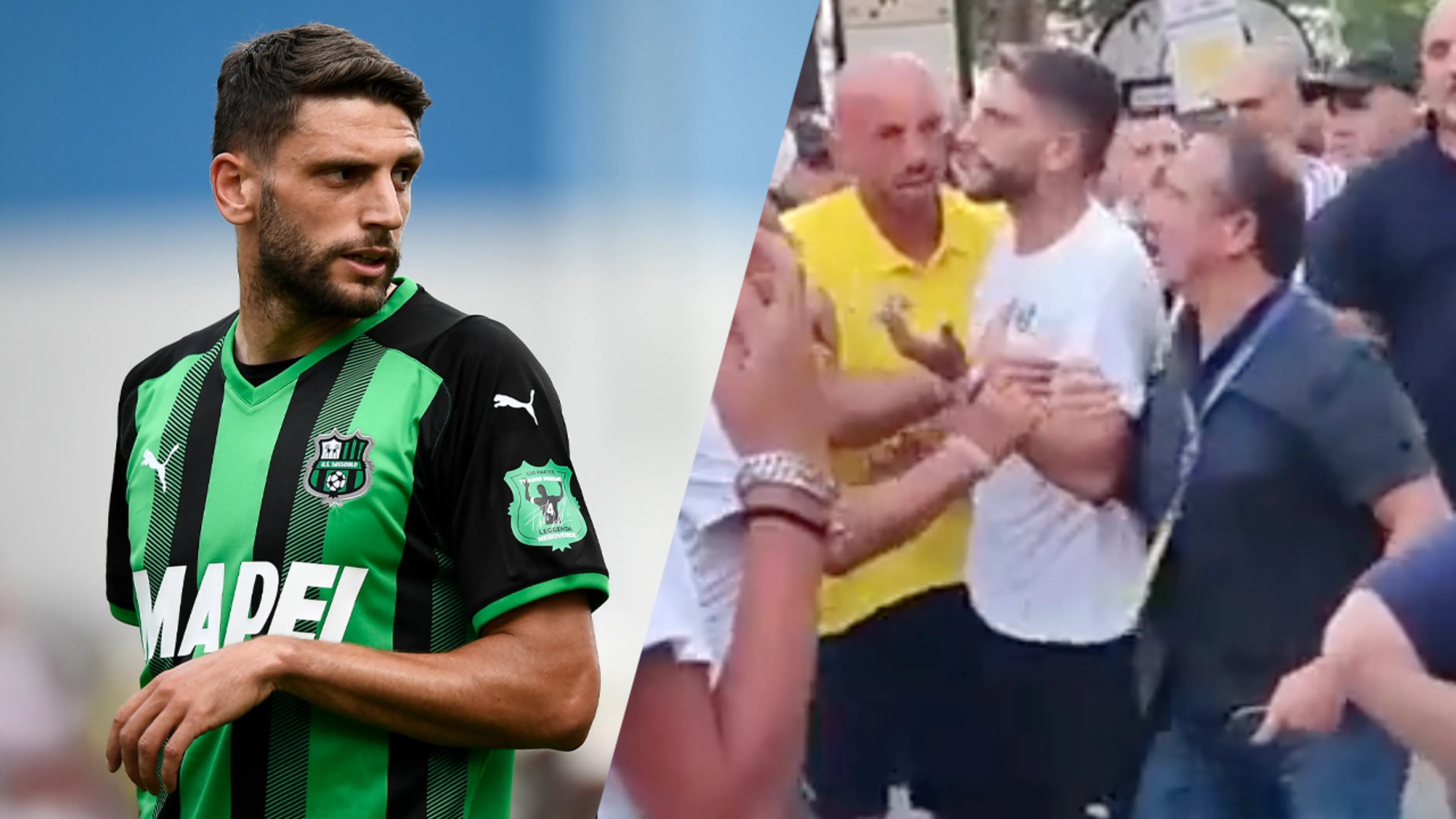 Video: Sassuolo-sterspeler Berardi op de vuist met supporters na bekeruitschakeling