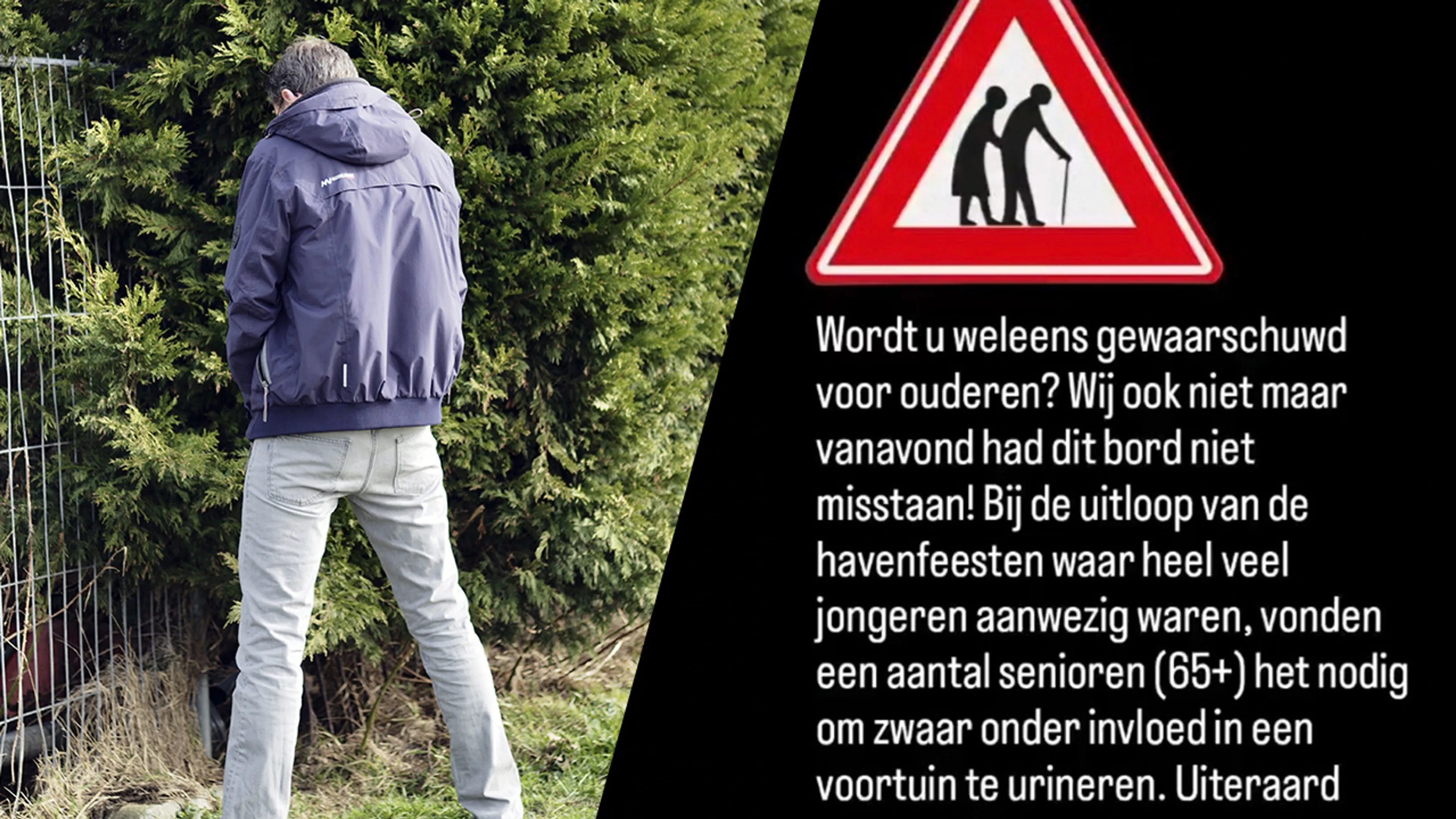 Dronken senioren beboet voor plassen in voortuin en middelvinger opsteken naar politie