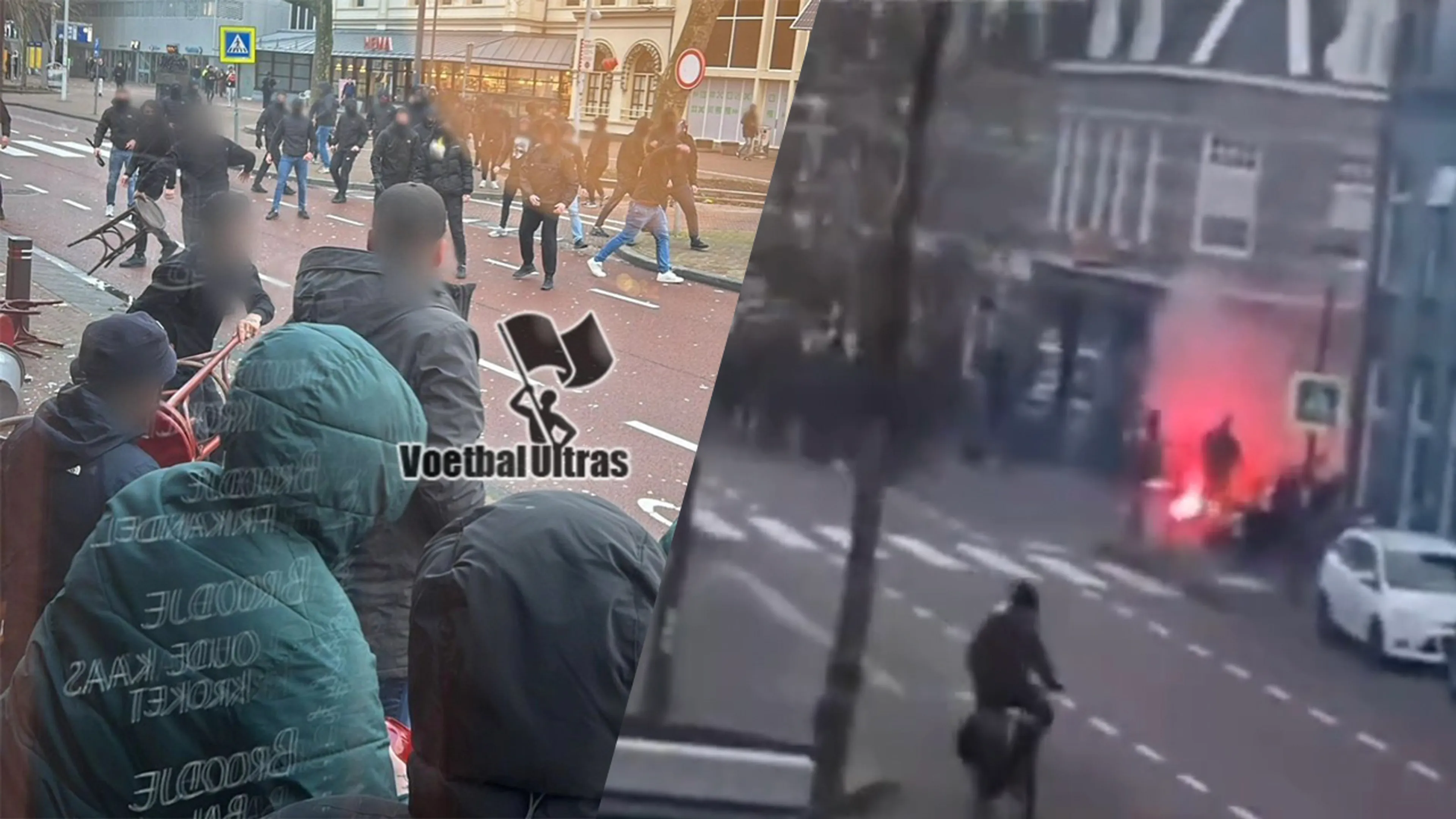 Video: Ajax-hooligans vallen café in Alkmaar aan tijdens wedstrijd tegen AZ
