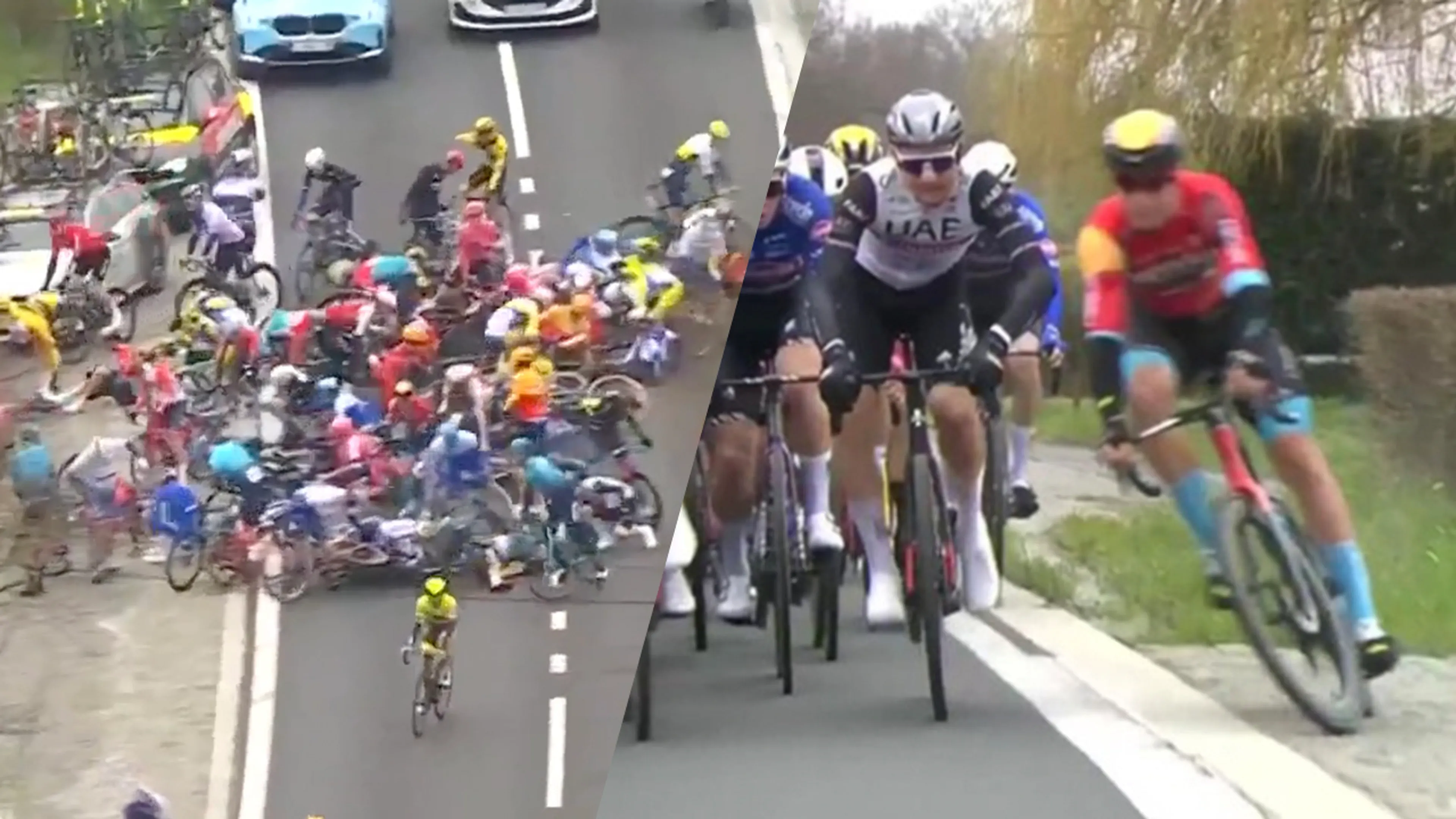 Video: veroorzaker massale val in Ronde van Vlaanderen uit koers gezet