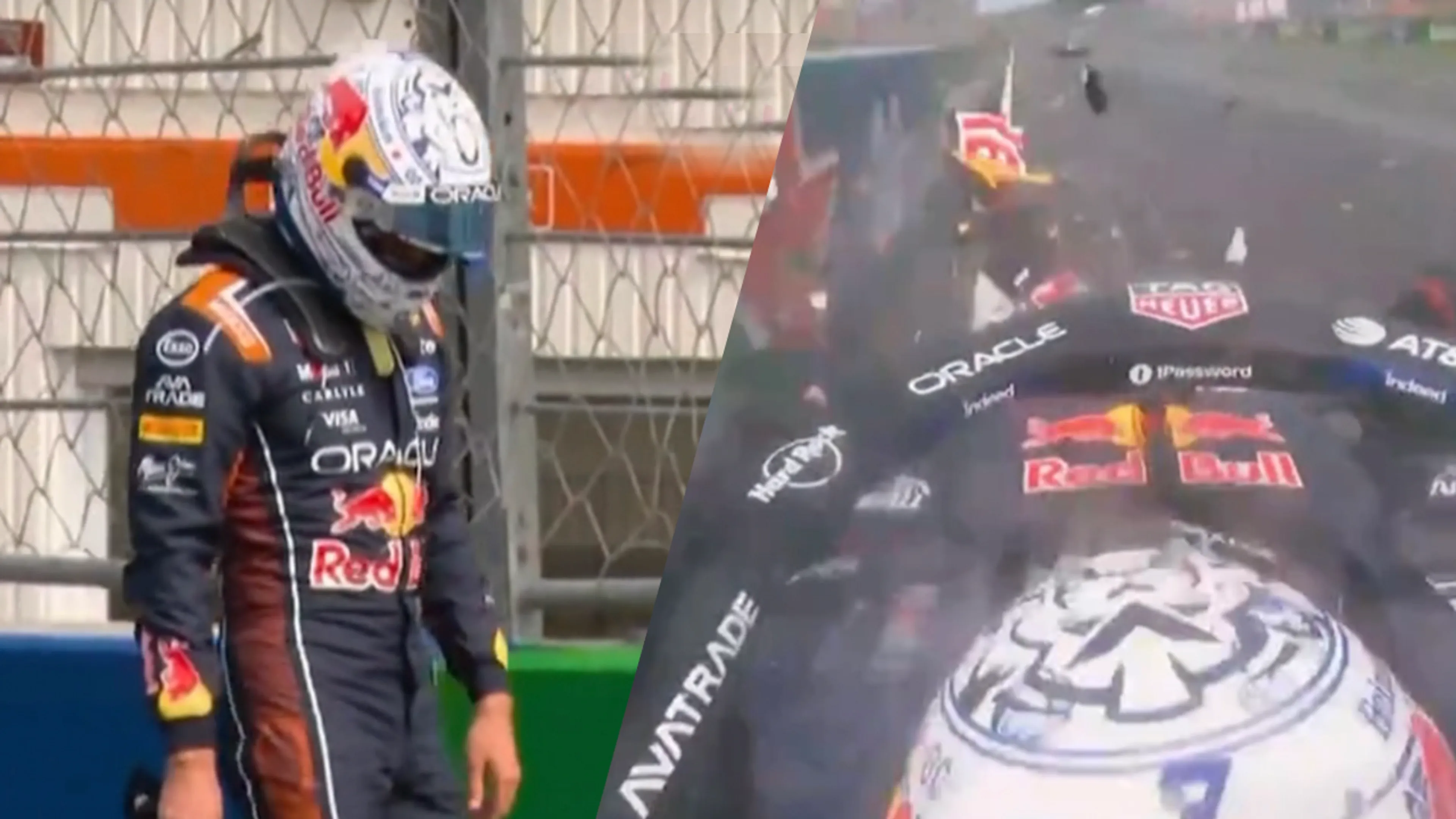 In beeld: Max Verstappen loopt naar medical car na crash in laatste Dutch GP op Zandvoort