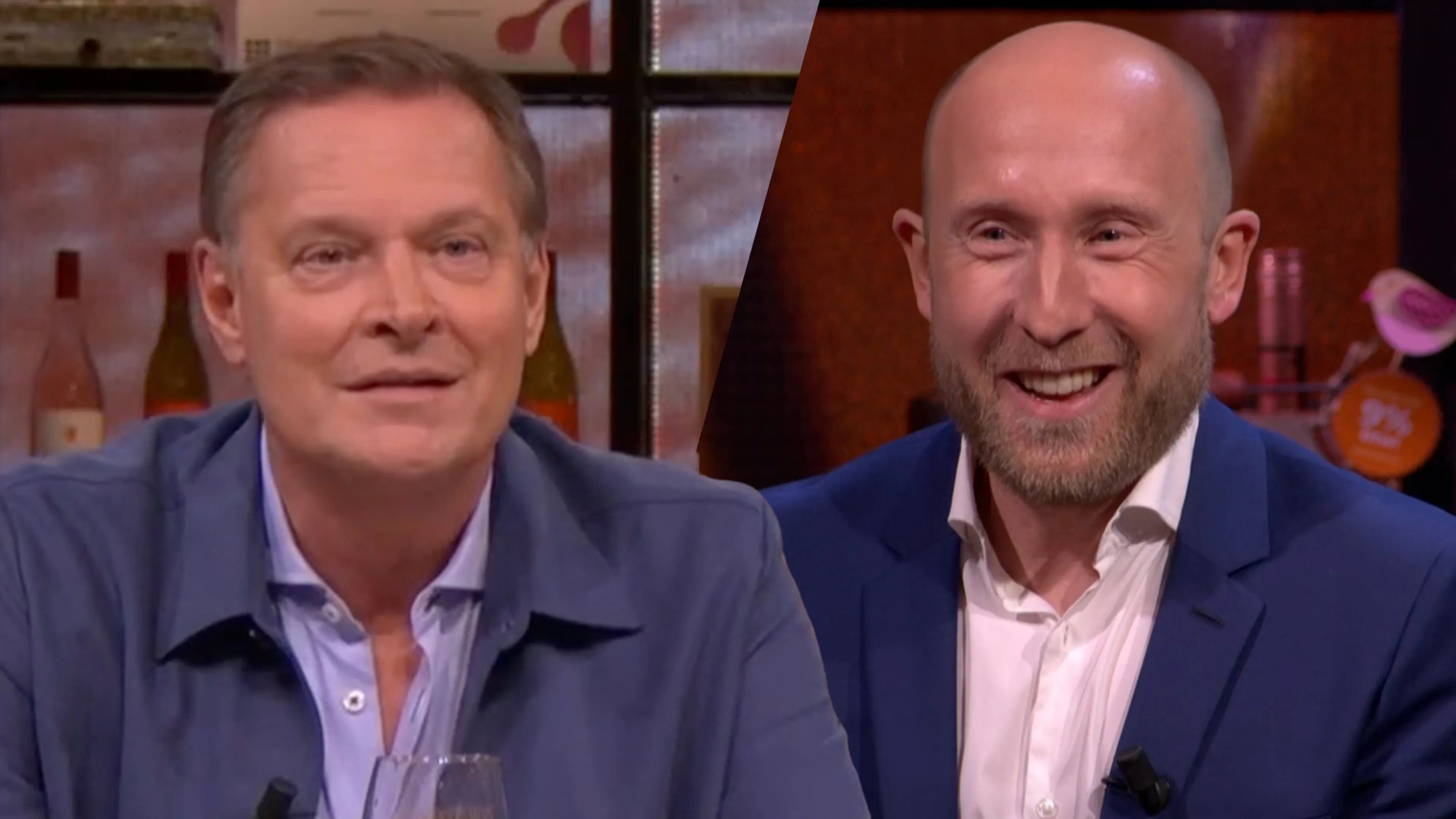 Albert Verlinde ziet kale Raymond Mens: 'Nu raak ik ook opgewonden, hoor!'