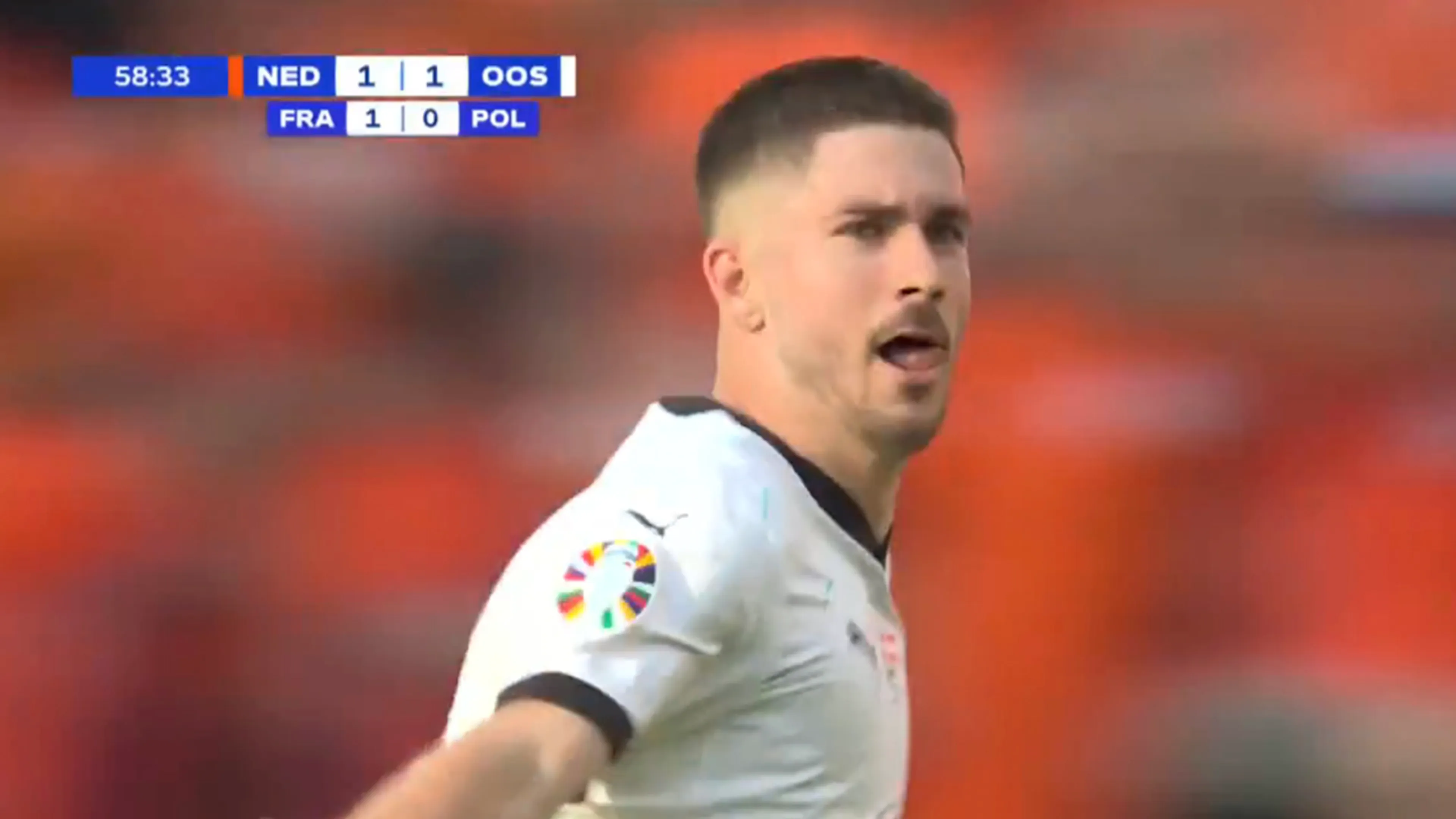 Videogoal: Oranje opnieuw op achterstand na doelpunt Oostenrijk
