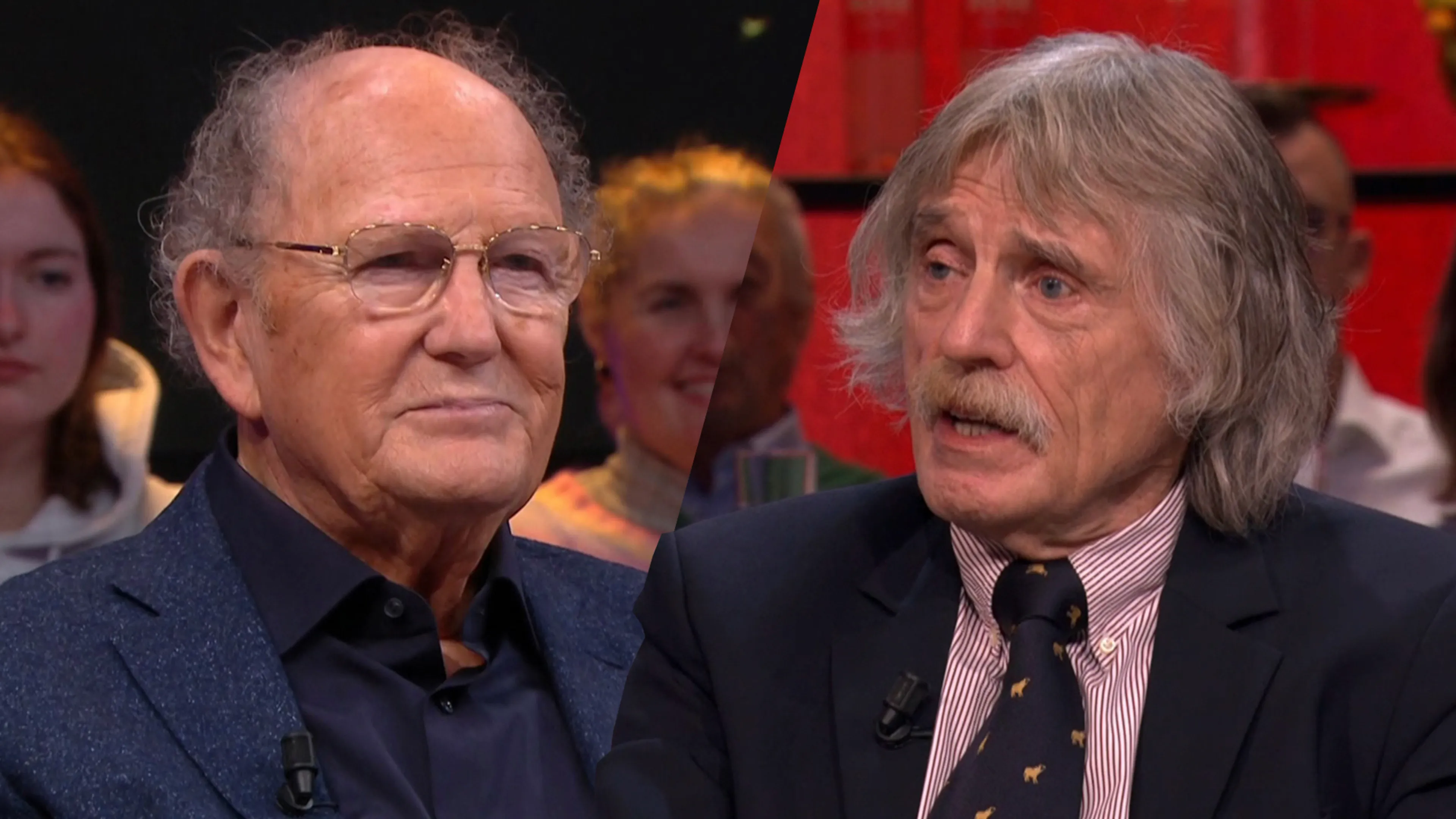 Johan Derksen ergert zich aan Joop van den Ende in discussie met Fleur Agema: 'Eigenwijze betweter!'