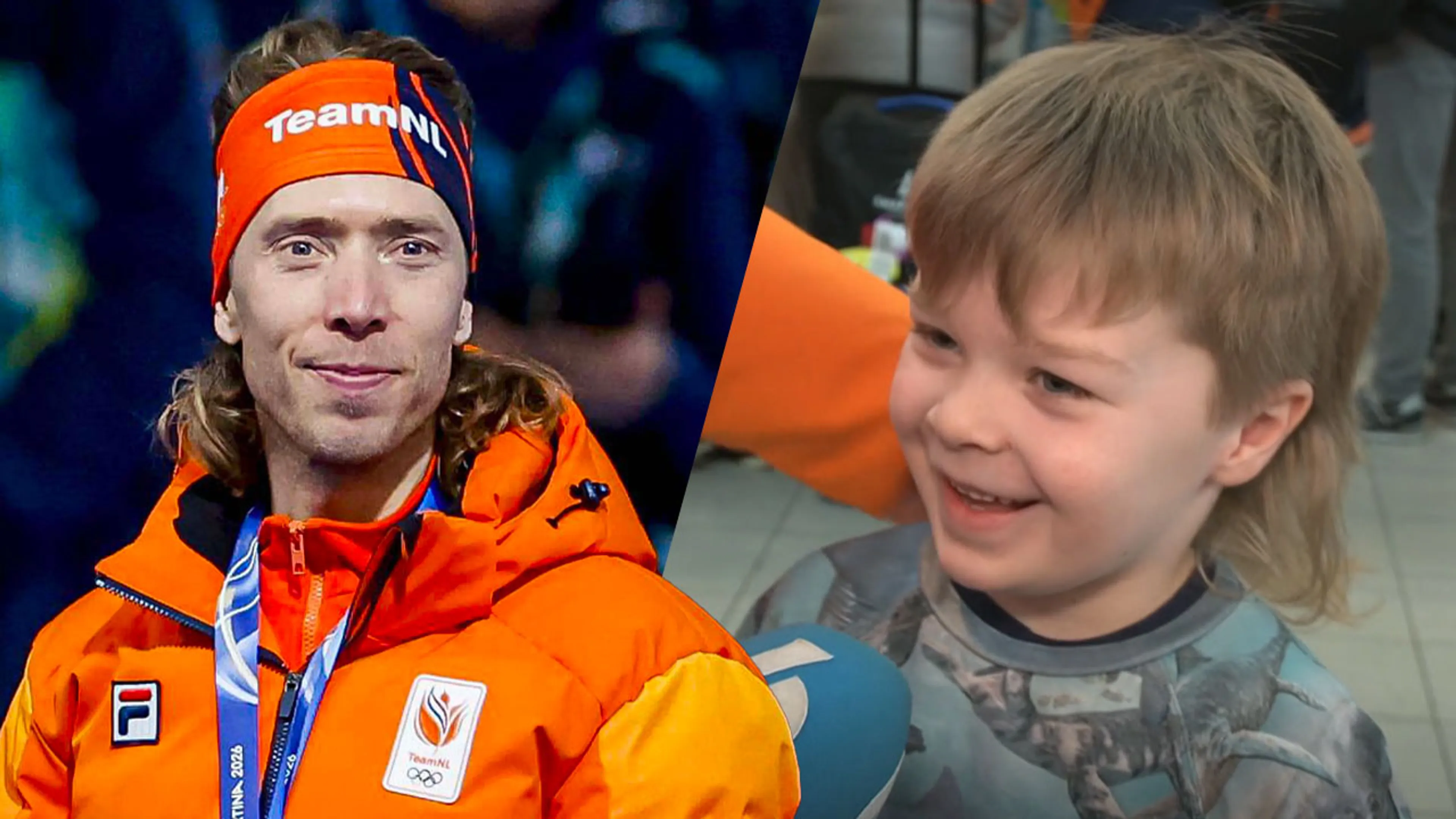 Zoontje van Jorrit Bergsma wacht hem op bij Schiphol: 'Ben heel trots!' 