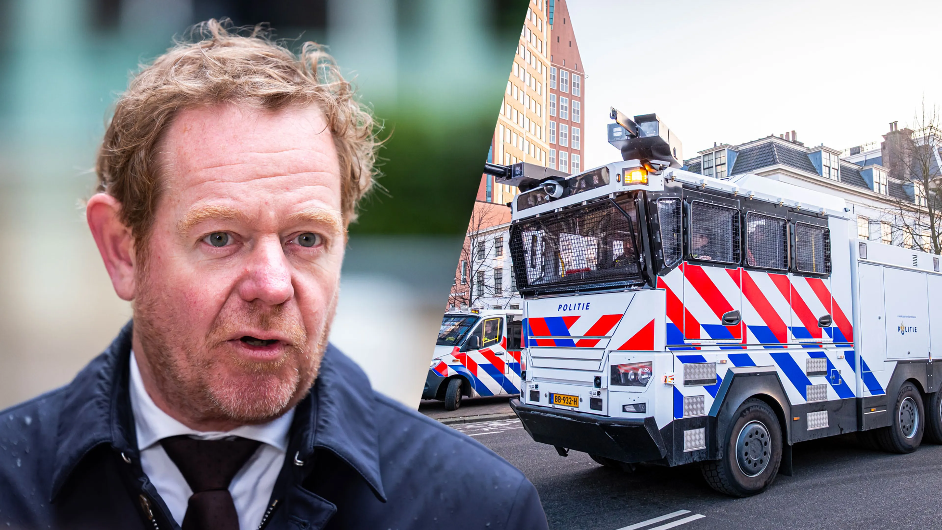 Minister David van Weel onderzoekt inzet verfkanon bij demonstraties