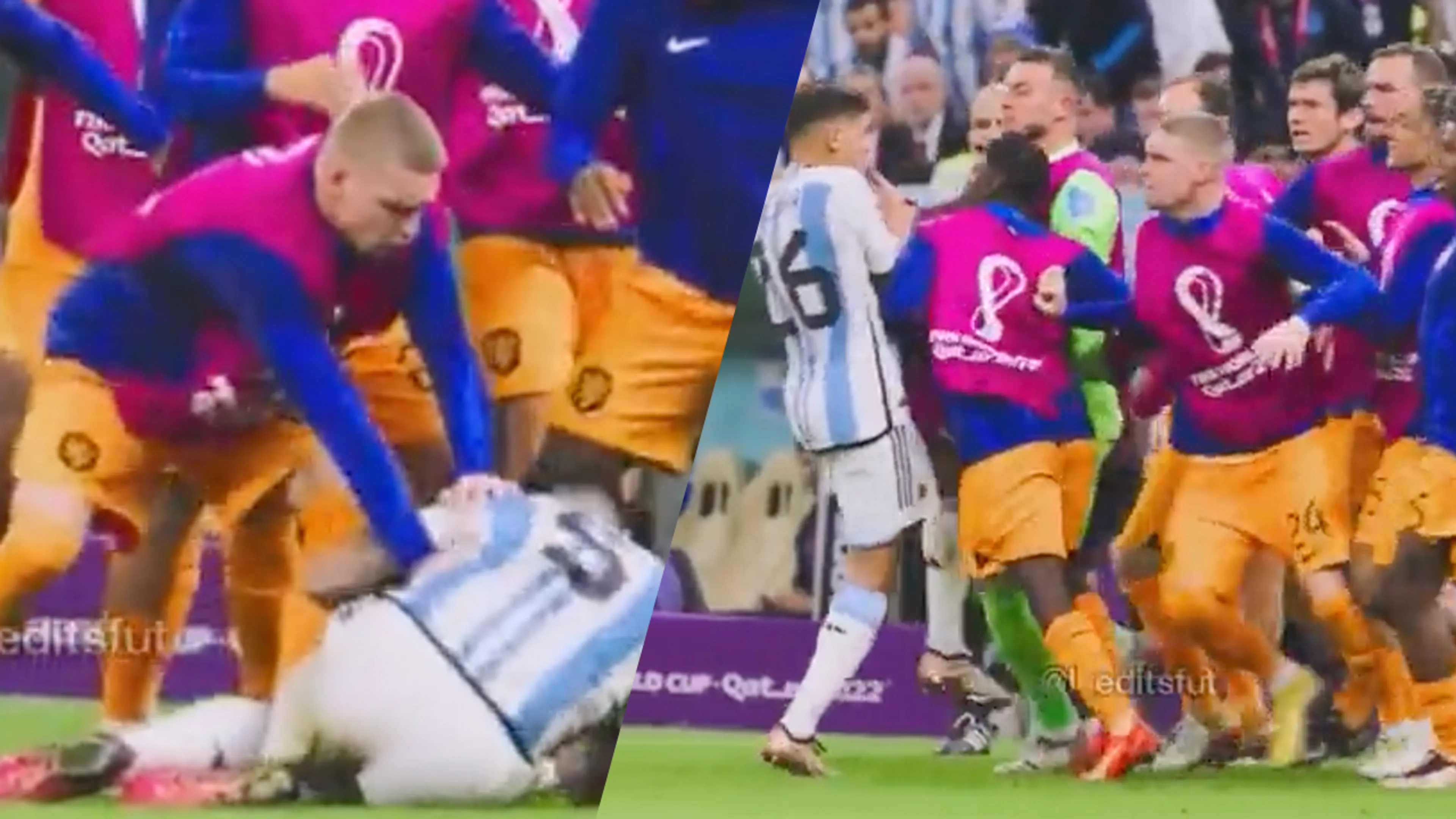 Nieuwe beelden van opstootjes tussen Oranje - Argentinië: 'Kansloos gebaar van Taylor'