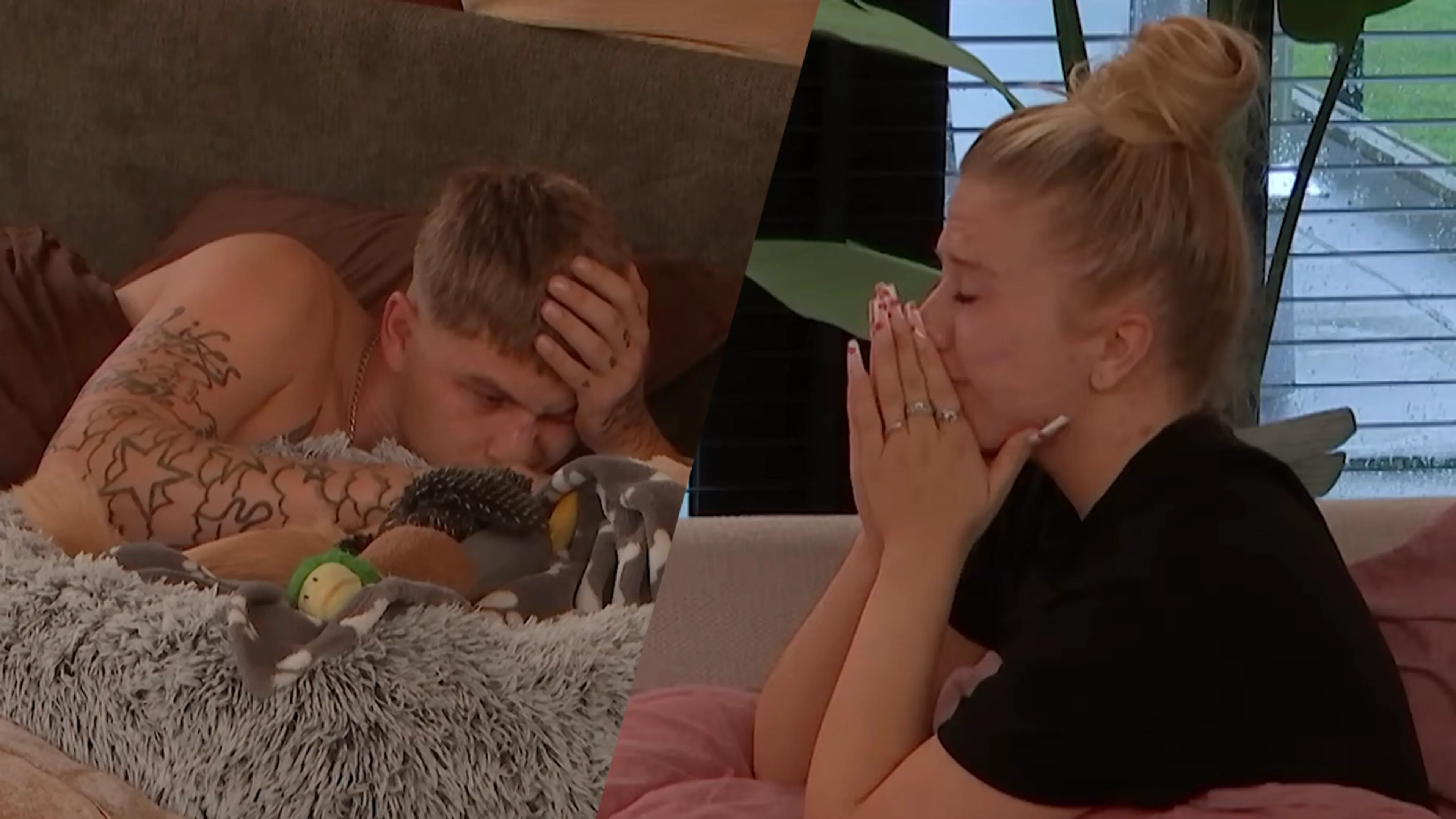 Video: Lang Leve de Liefde-deelneemster barst in tranen uit na overnachting op de bank