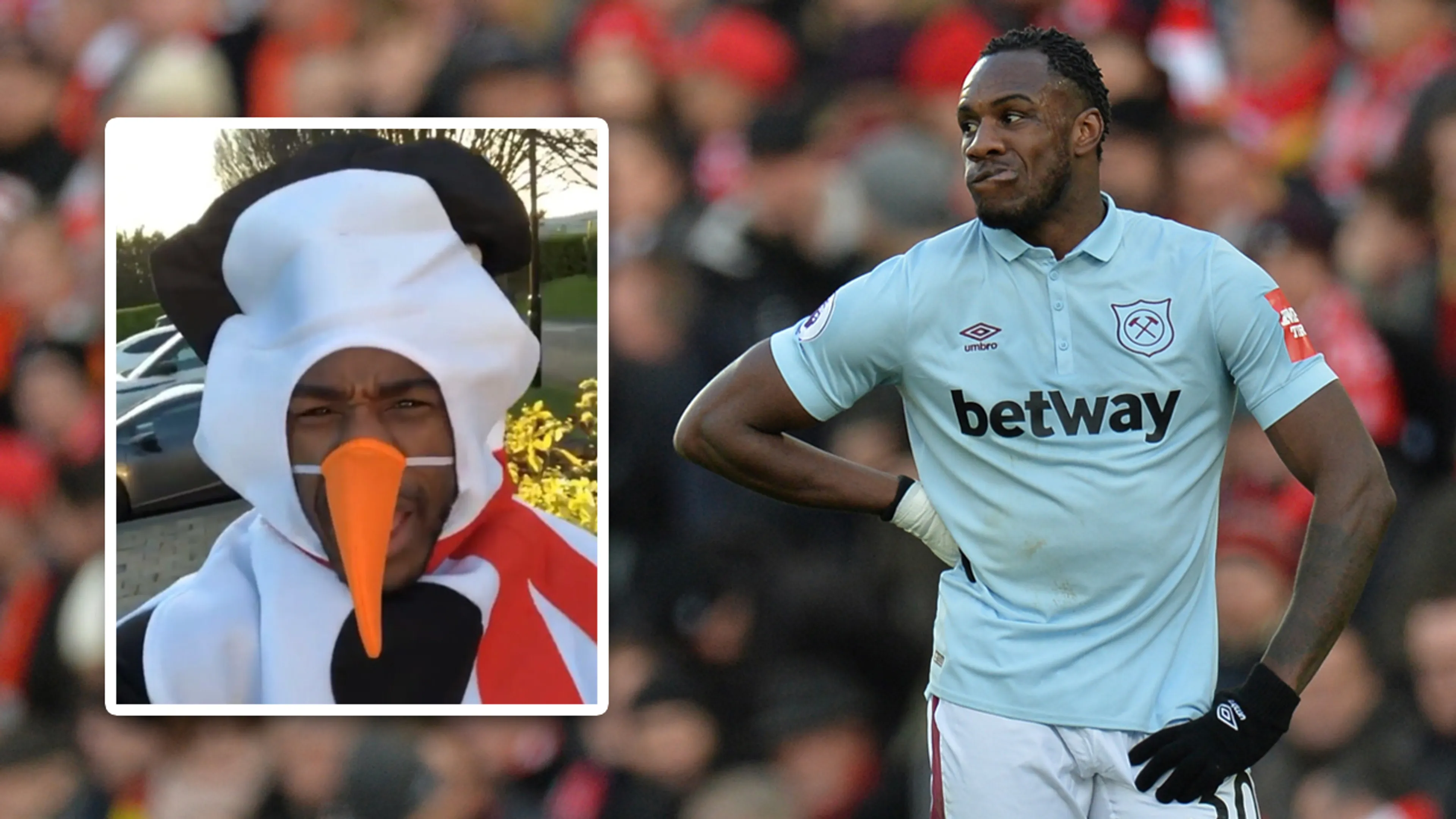 West Ham United-ster crasht verkleed als sneeuwpop met Lamborghini