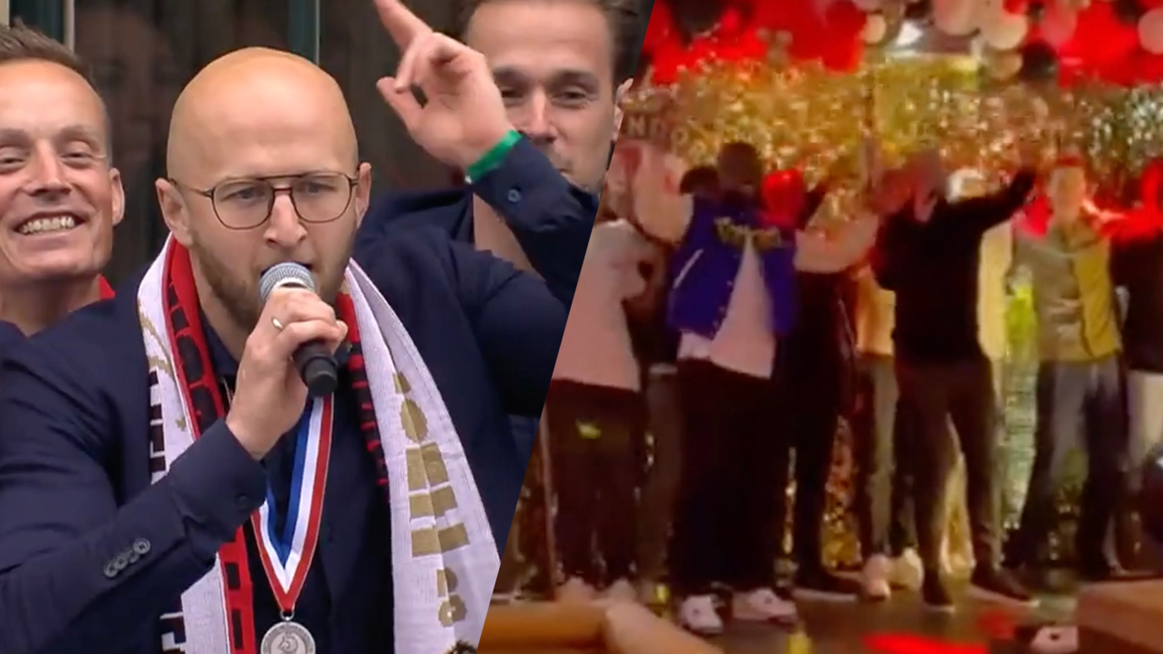 Video: Gernot Trauner pakte dinsdagavond nog één keer de microfoon: 'Pss, pss, pss'