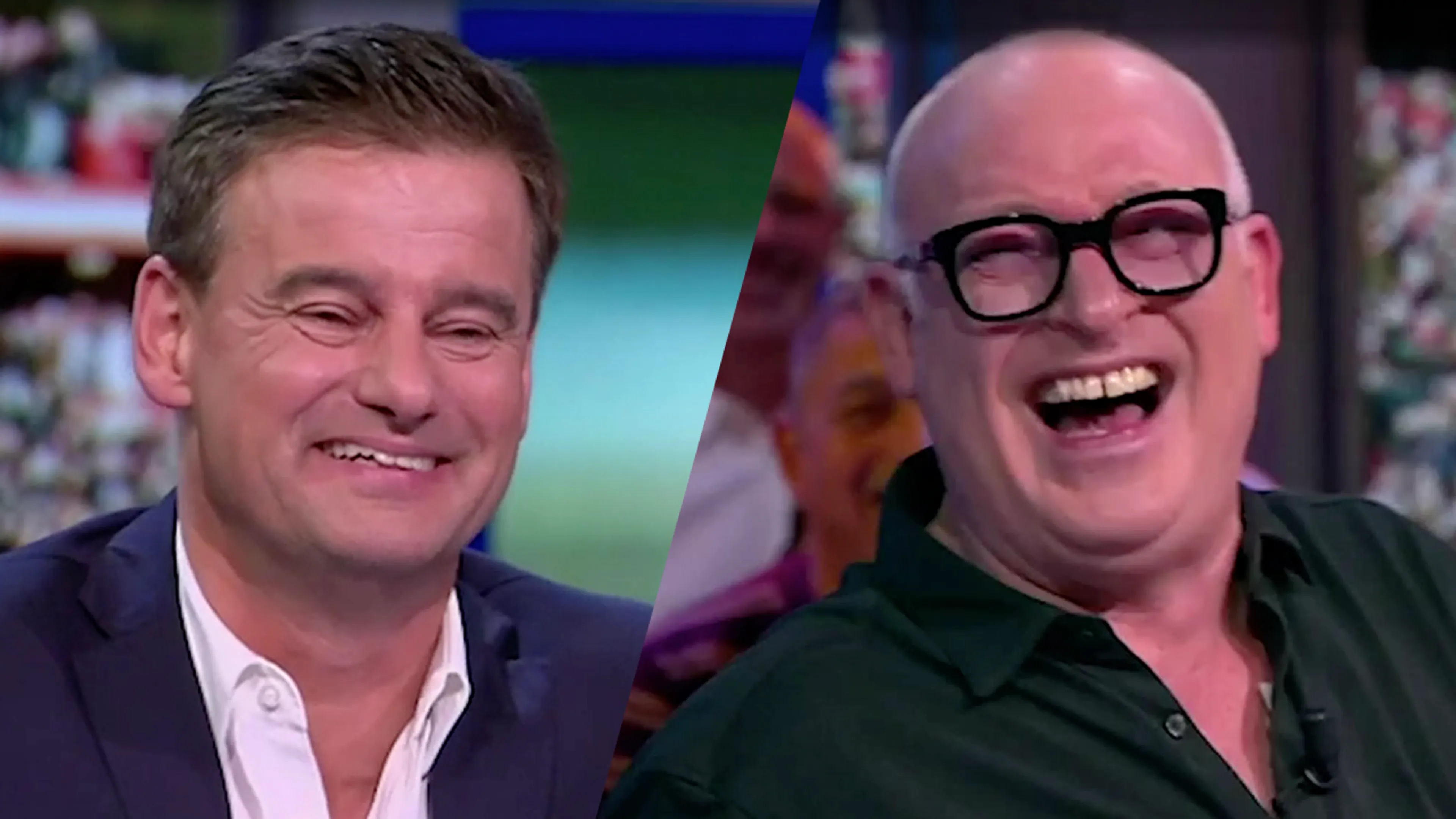 CLASSIC! Hilariteit in de studio: 'Loopt hij daarom mank?'