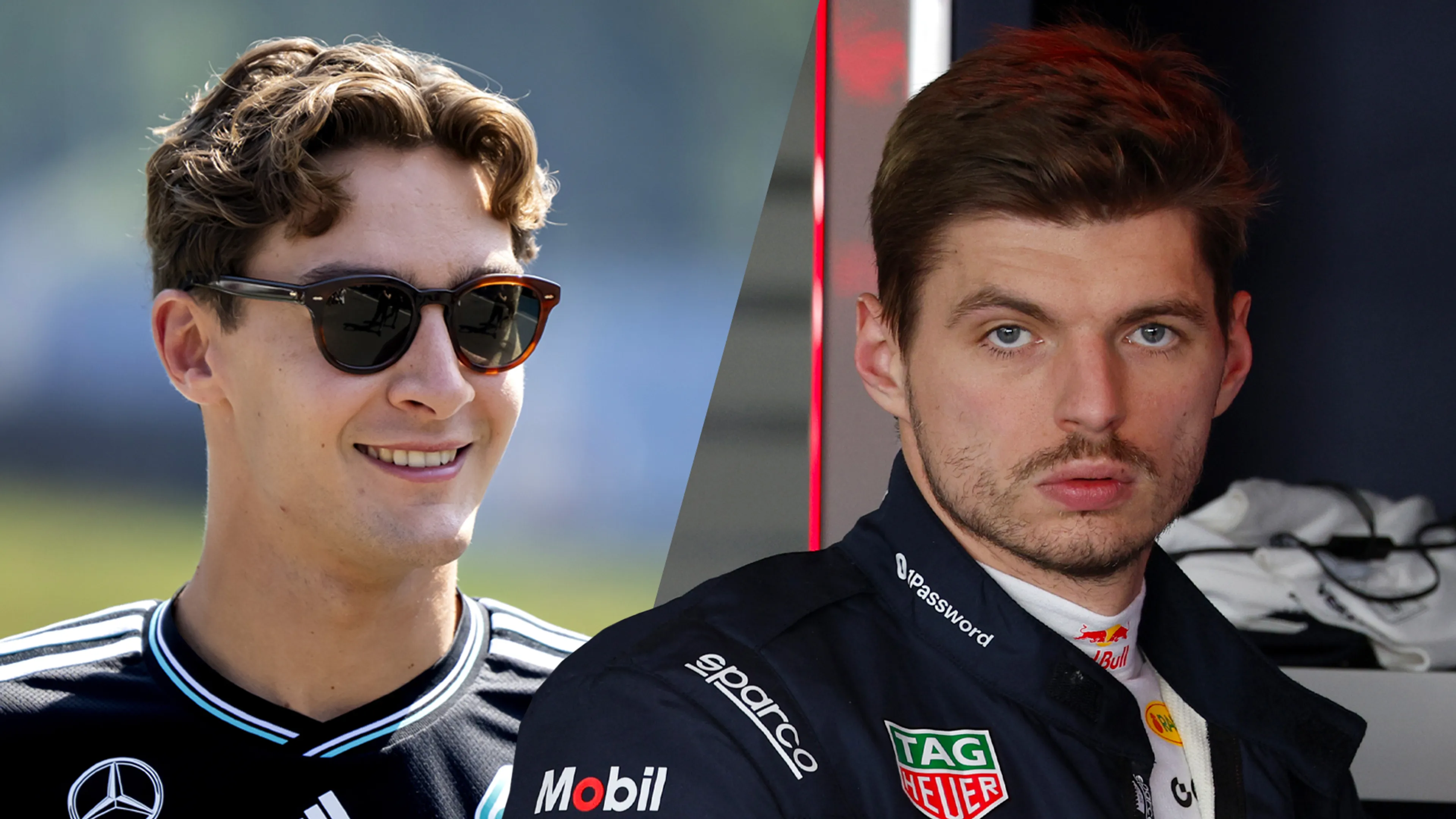 Sneertje van Russell: ‘Toen had Verstappen daar geen problemen mee, omdat hij aan het winnen was’