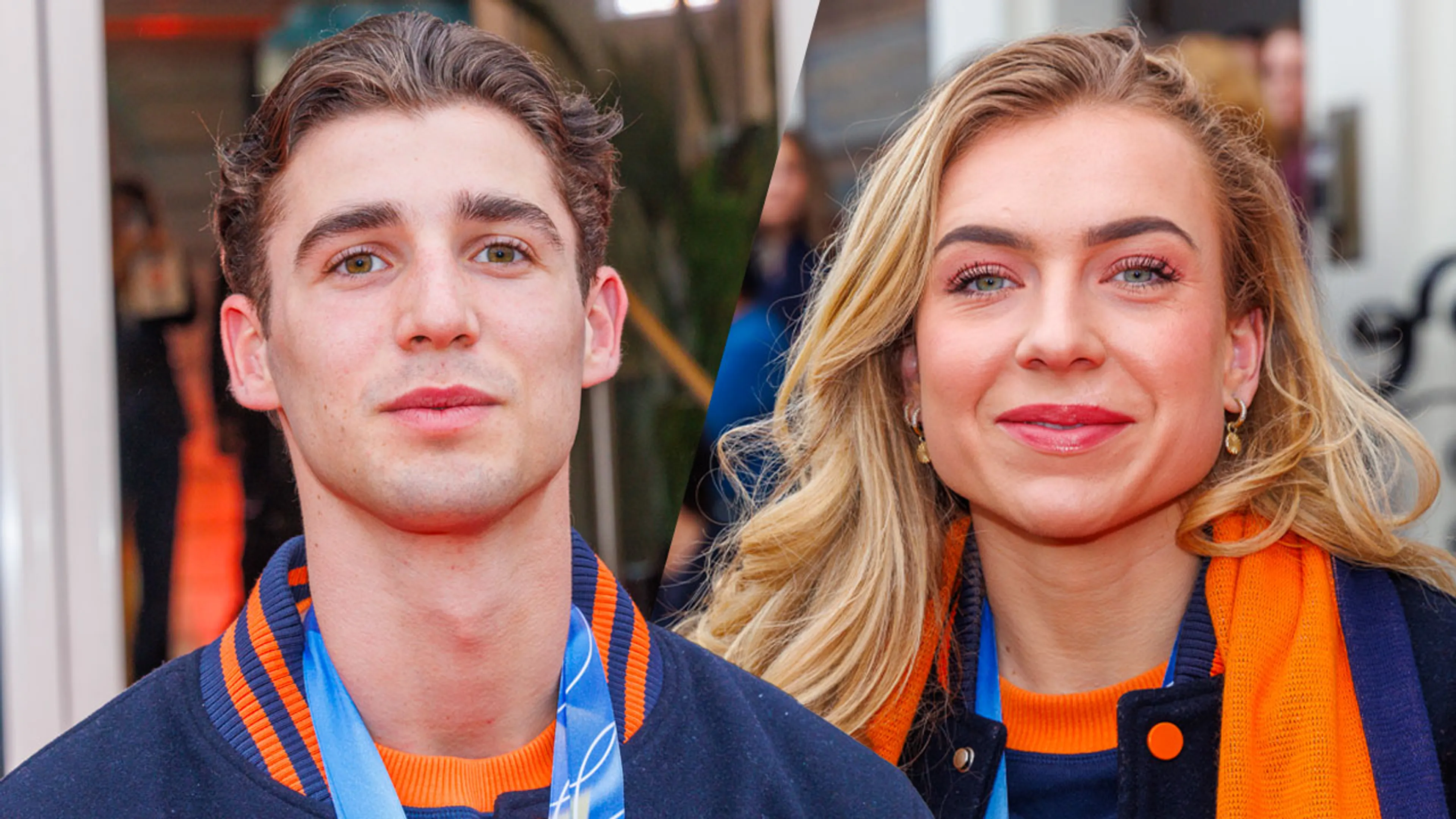 Joy Beune en Jenning de Boo tegenover elkaar op de 3000 meter