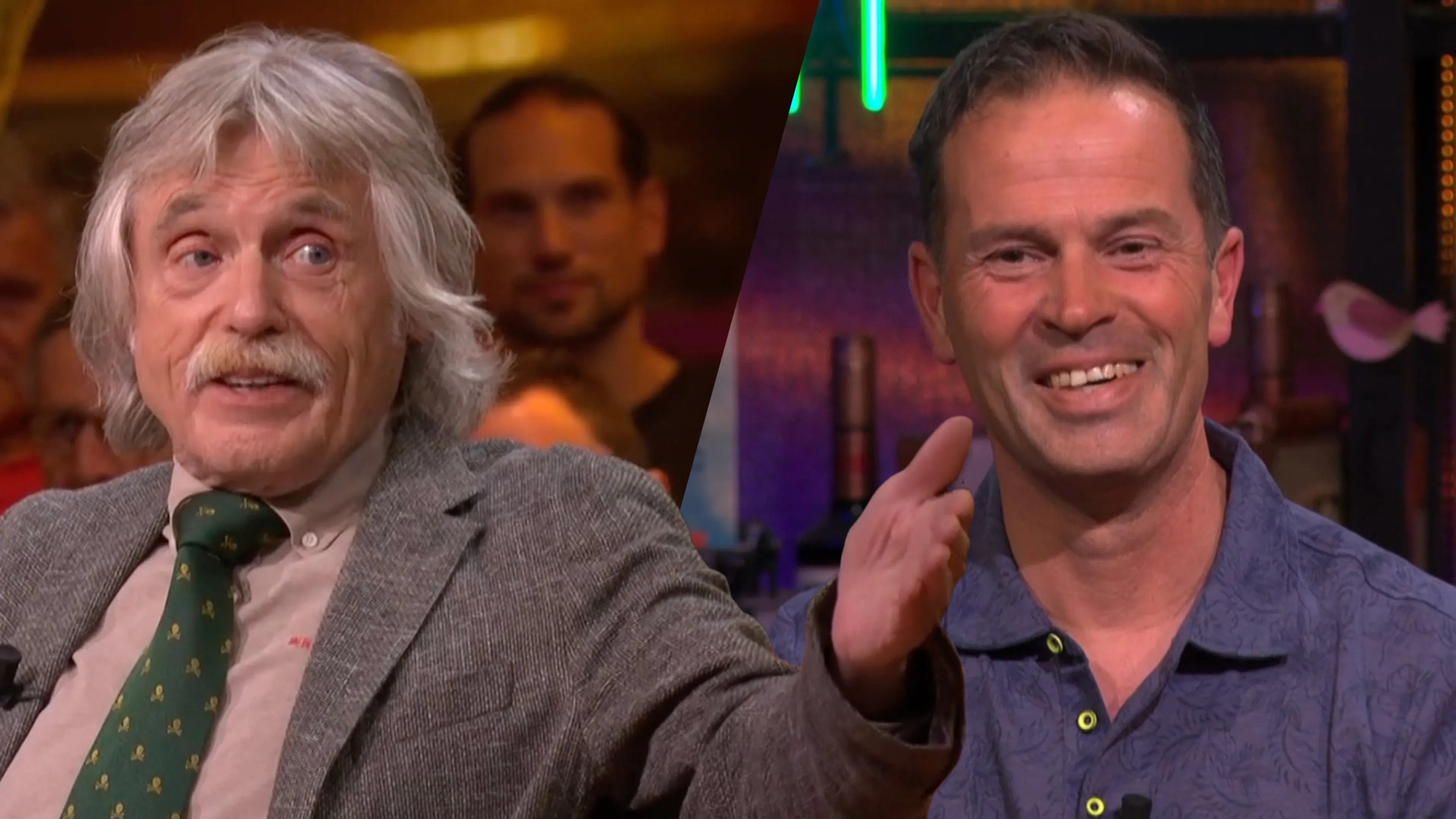 Bas Nijhuis ontvangt mooie woorden van Johan Derksen: 'Ik heb je liever zoals je bent!'